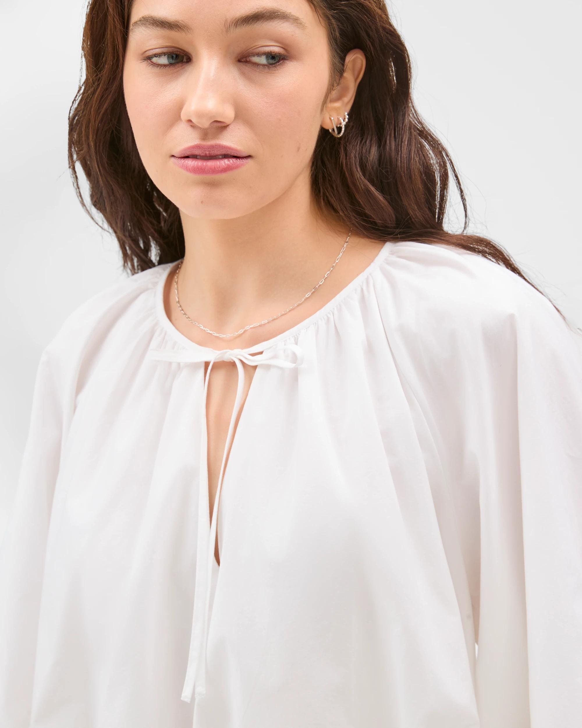 5 Lily Loves Long Balloon Sleeve Top WHITE, 5 of 6