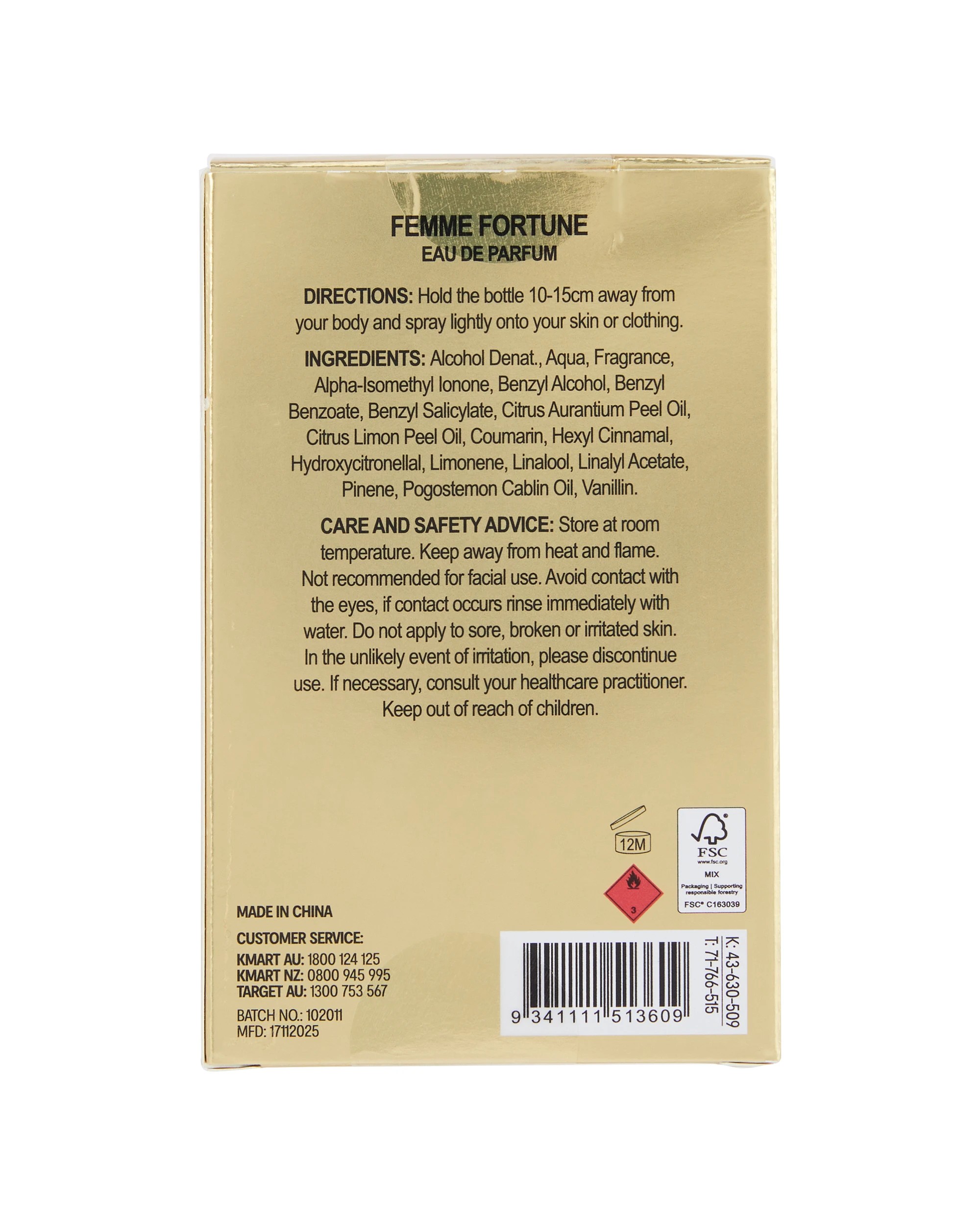 6 OXX Fragrance Femme Fortune Eau De Parfum 50ml, 6 of 6