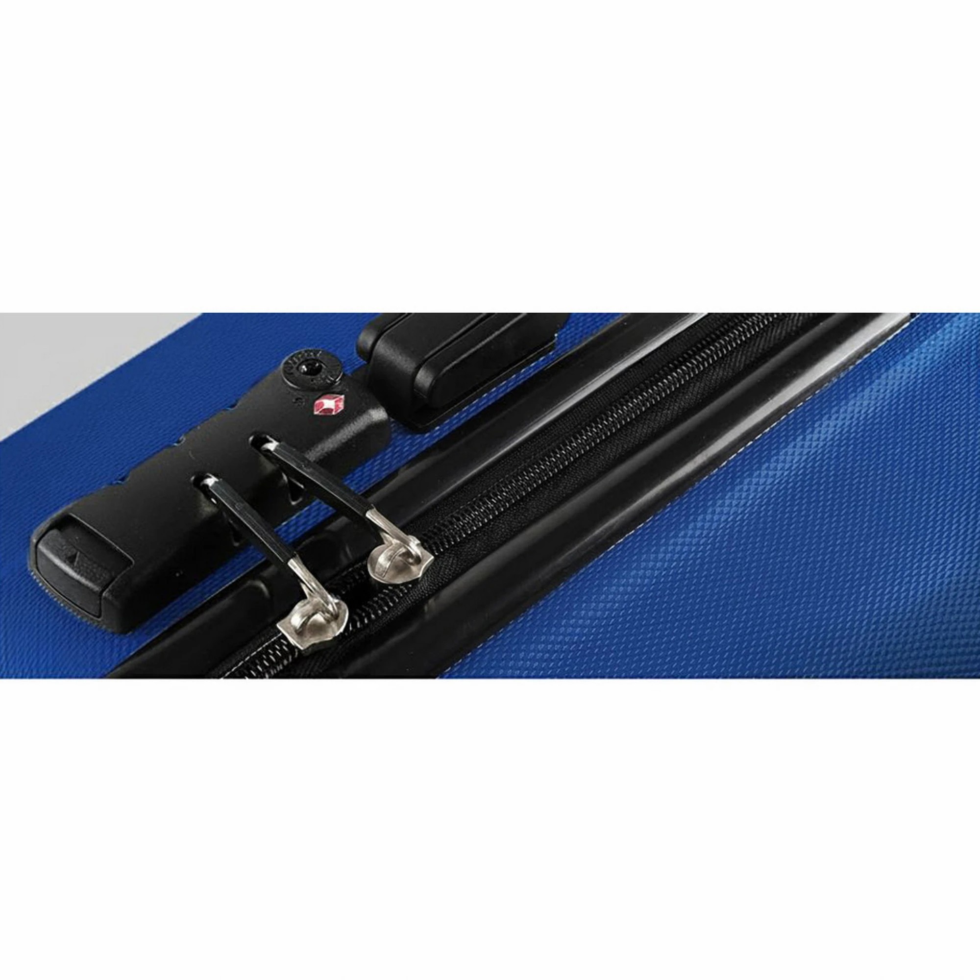 6 Wanderlite 3pc Luggage Trolley Set Suitcase Travel TSA Carry On Hard Case Lightweight - Blue, 6 of 8