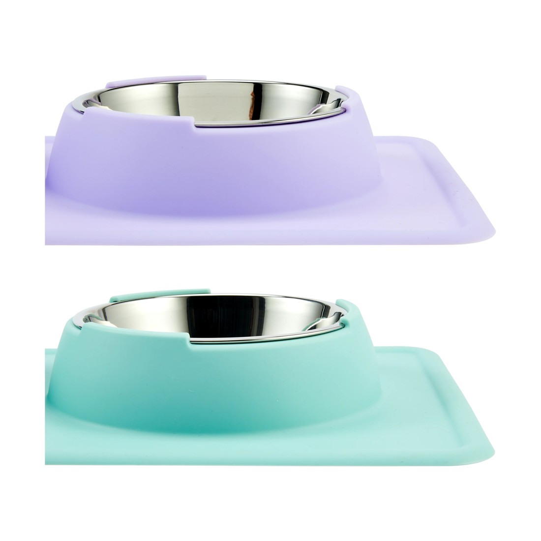 3 Pet Silicone Double Bowl - Assorted, 3 of 4
