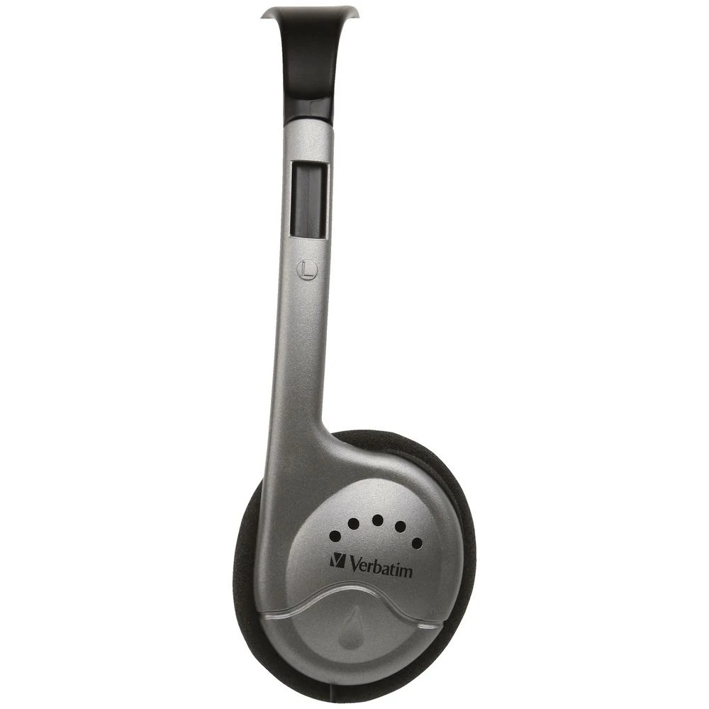 3 Verbatim Multimedia Headset with Inline Mic Grey and Black, 3 of 3