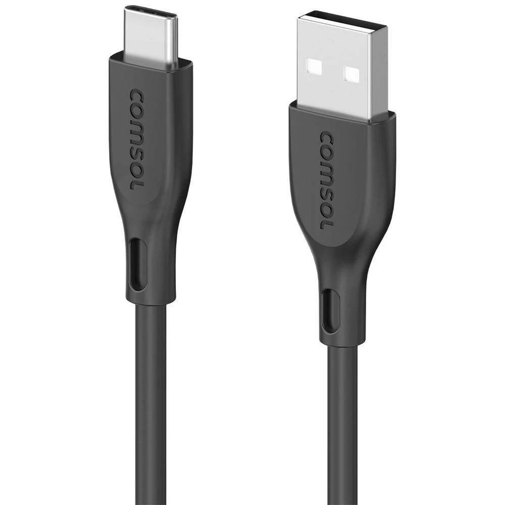 4 Comsol Soft Silicone USB-A to USB-C Cable 2 Pack, 4 of 5