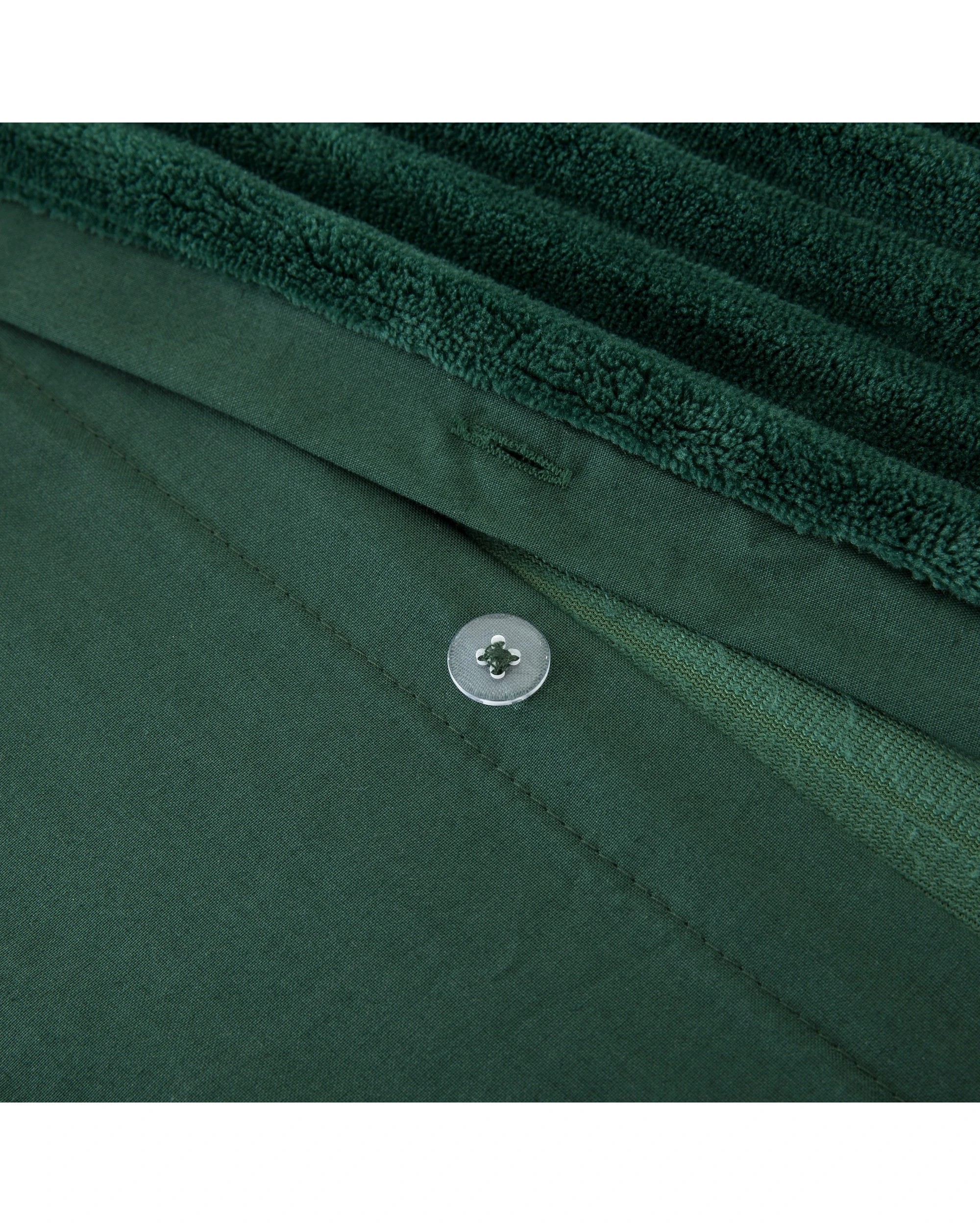 6 Dreamaker Signature Embossed Corduroy Fleece Quilt Cover Set - King Single Bed - Emerald, 6 of 8