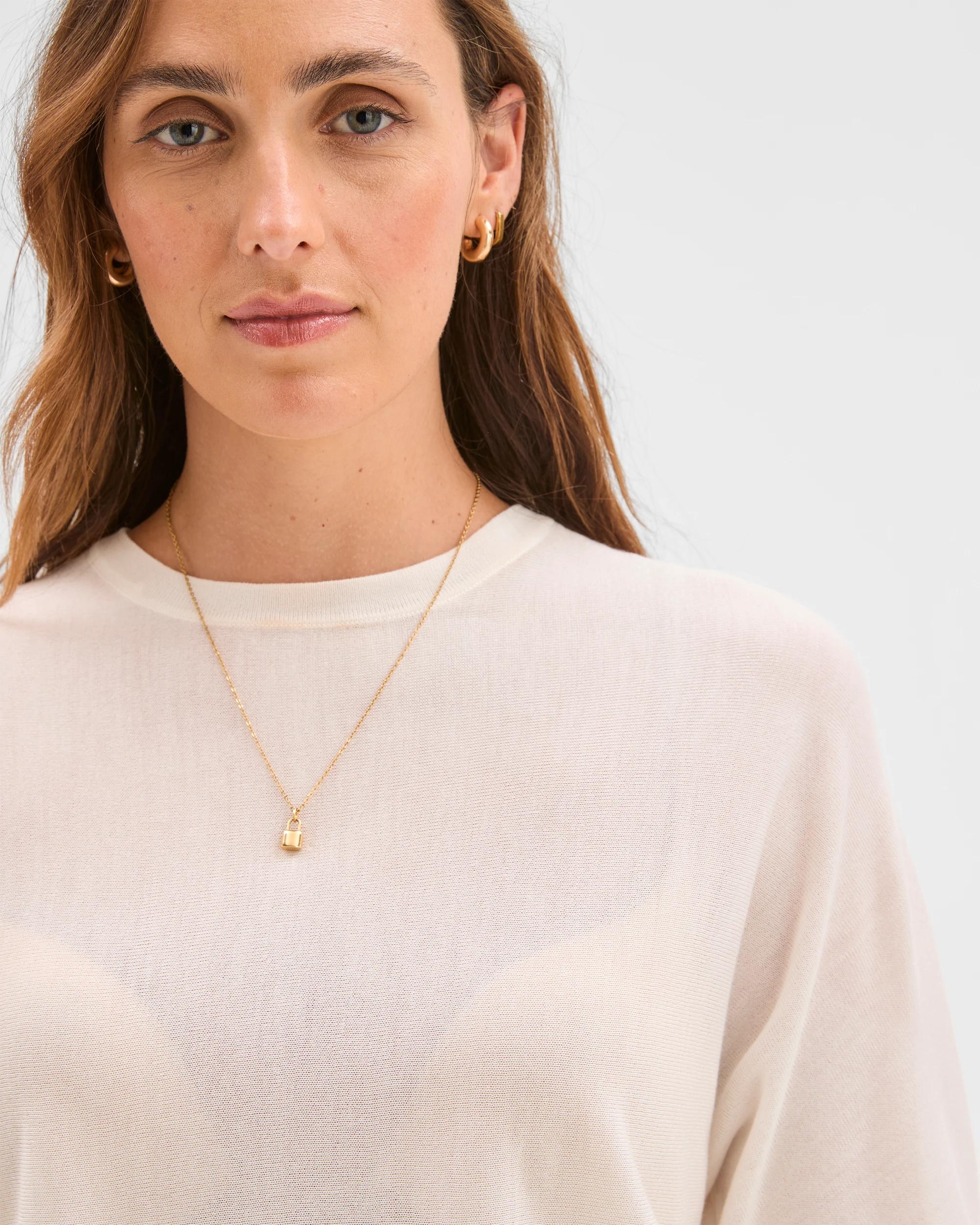 4 Preview Tencel/Merino Blend Lightweight Knit T-Shirt WHITE, 4 of 5