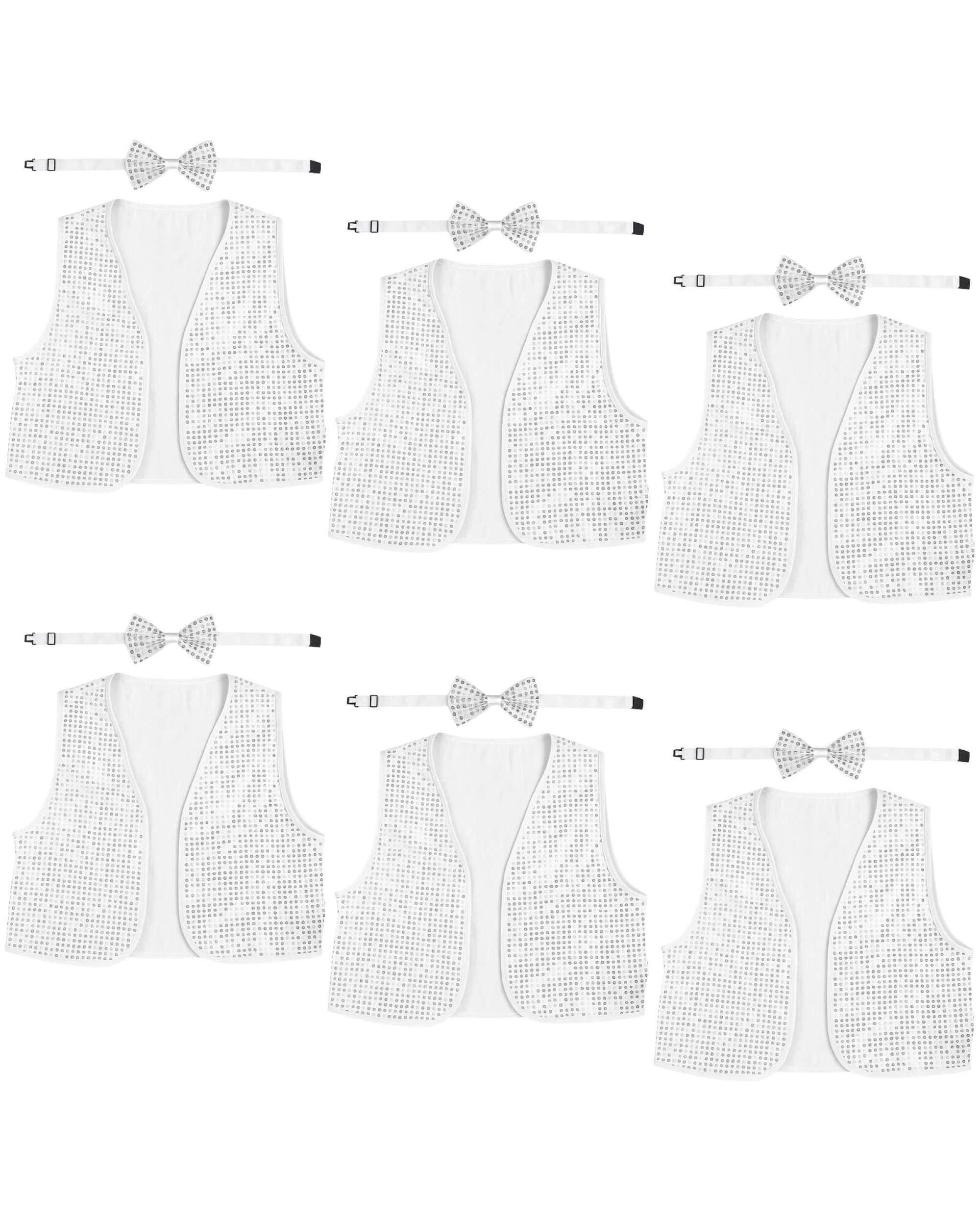 1 BR Costumes Kids Sequin Vest and Bow Tie Set for 80s Party Dress Up, 1 of 1