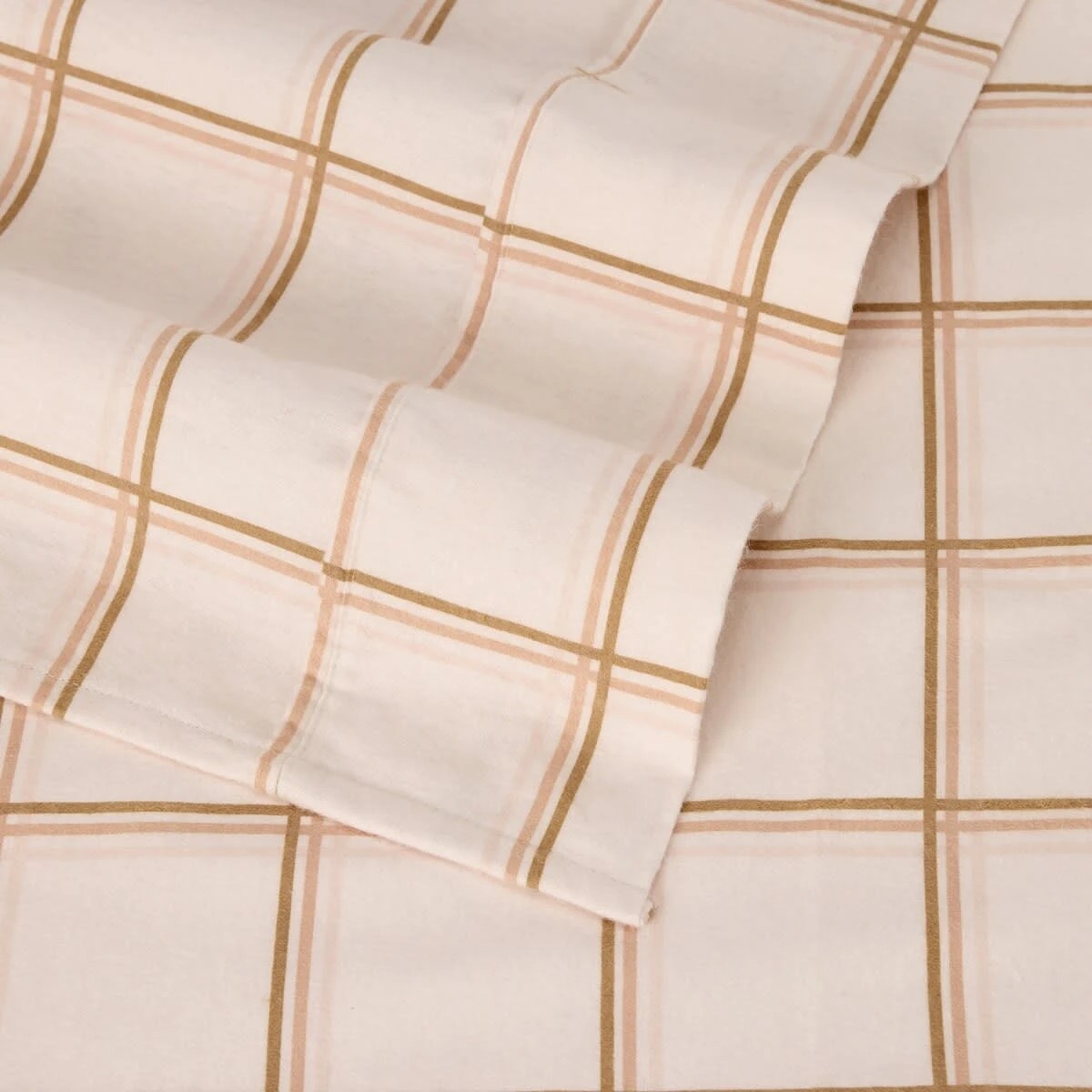 4 Flannelette Cotton Check Sheet Set - Queen Bed, Pink, 4 of 7