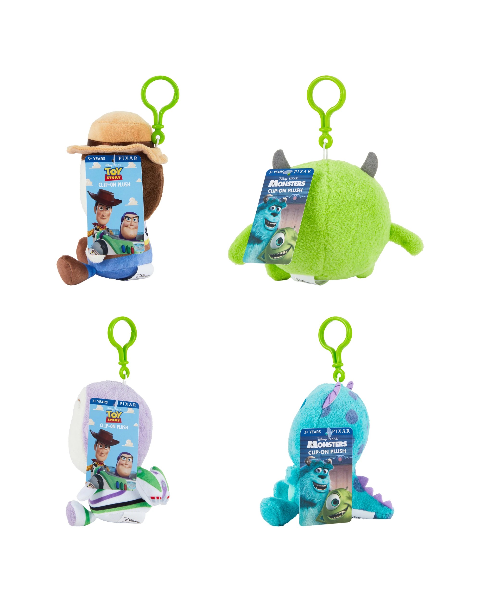 3 Disney Pixar Clip-On Plush - Assorted, 3 of 3