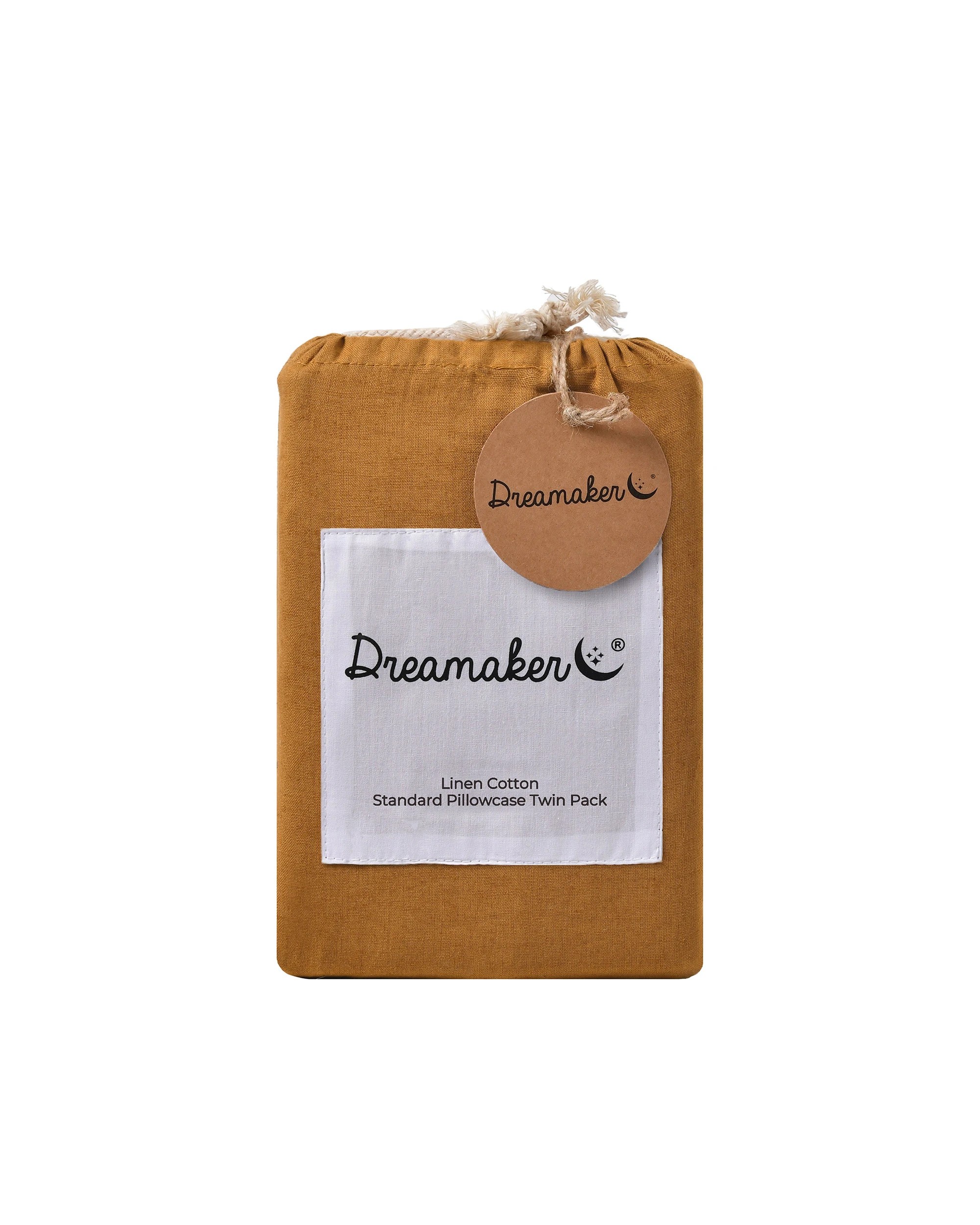 7 Dreamaker Linen Cotton Standard Pillowcase Twin Pack - Rust, 7 of 7