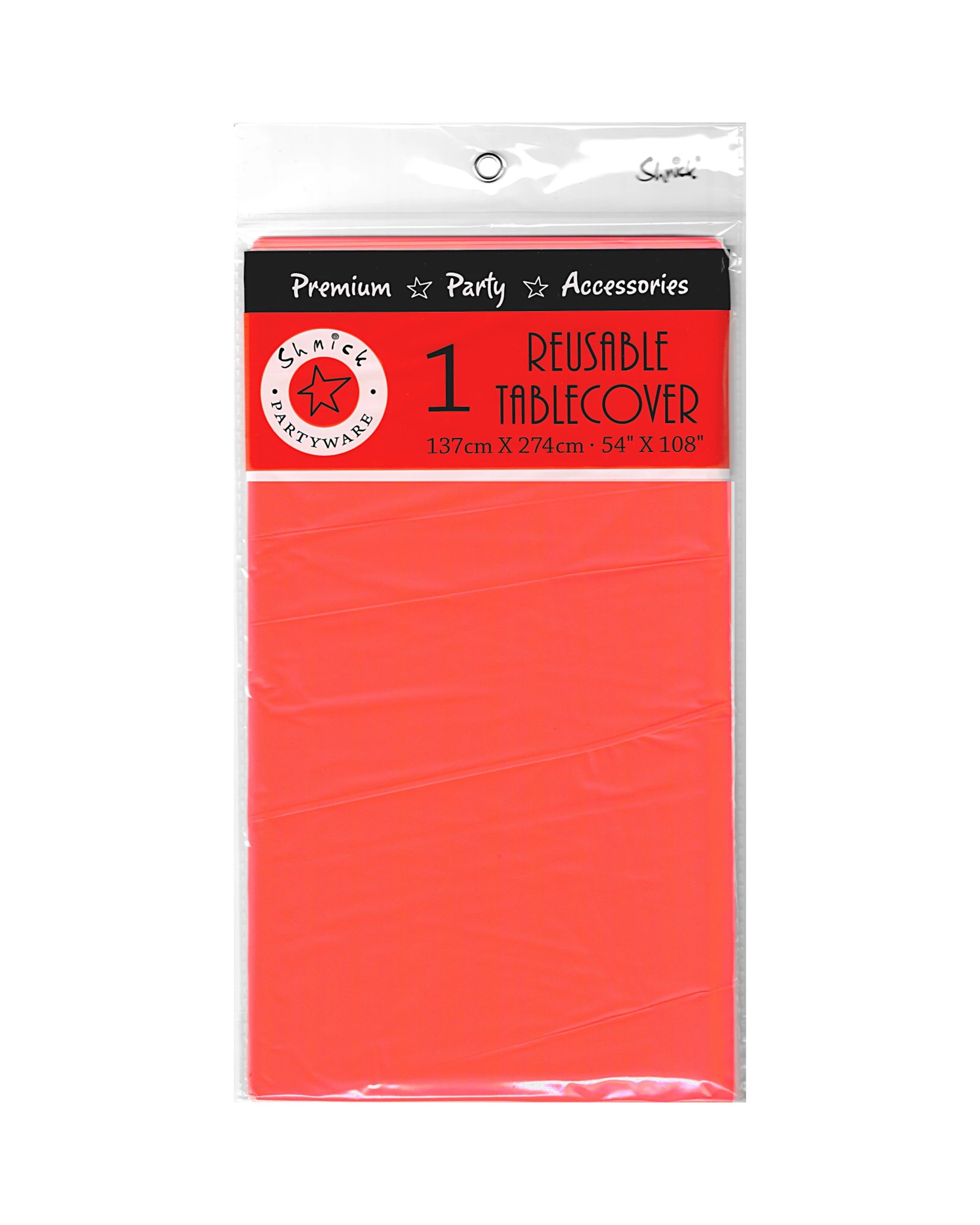 1 Shmick Neon Plastic Tablecloth - Orange, 1 of 1