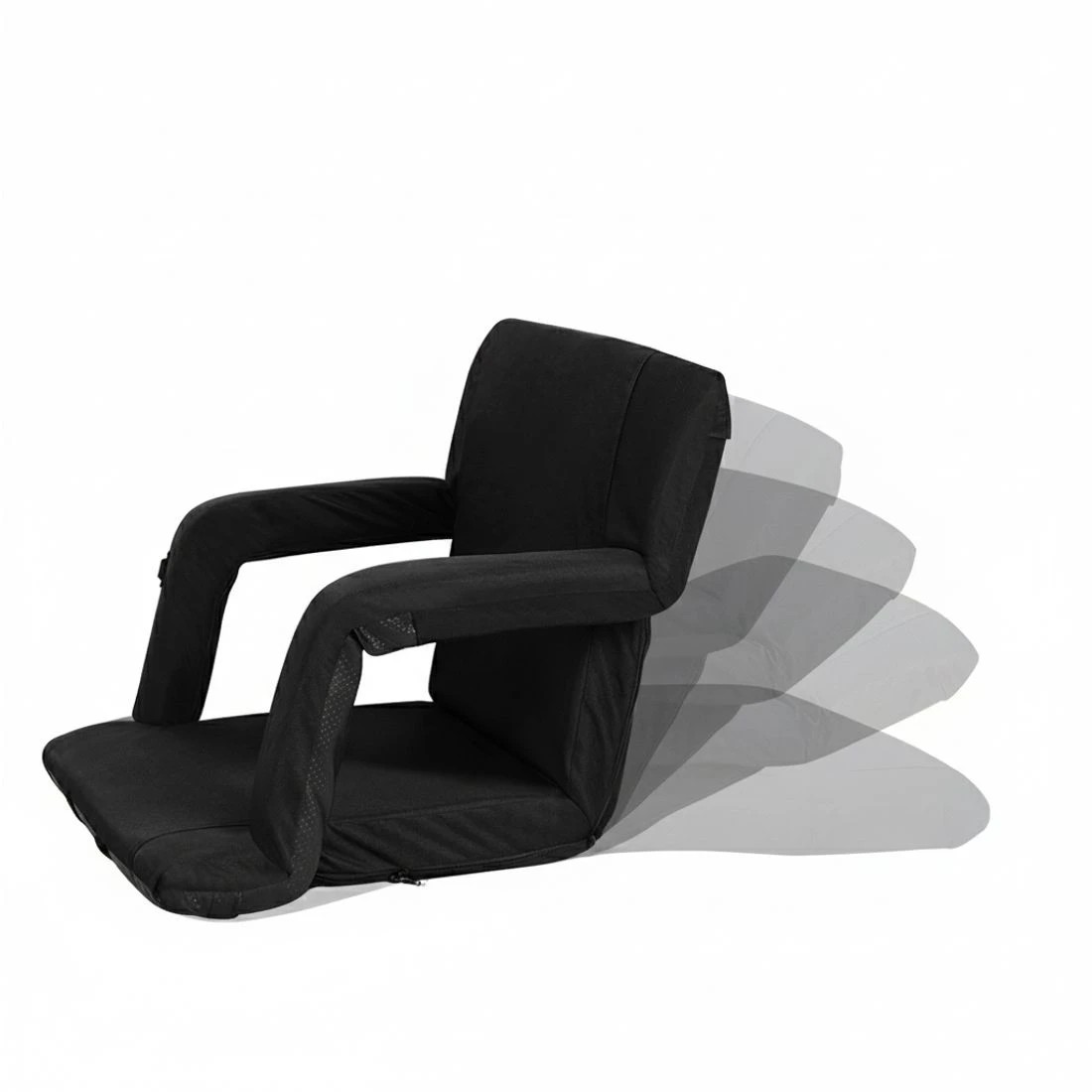 6 Artiss 2X Floor Lounge Sofa Bed With Armrest Heated - Black, 6 of 6