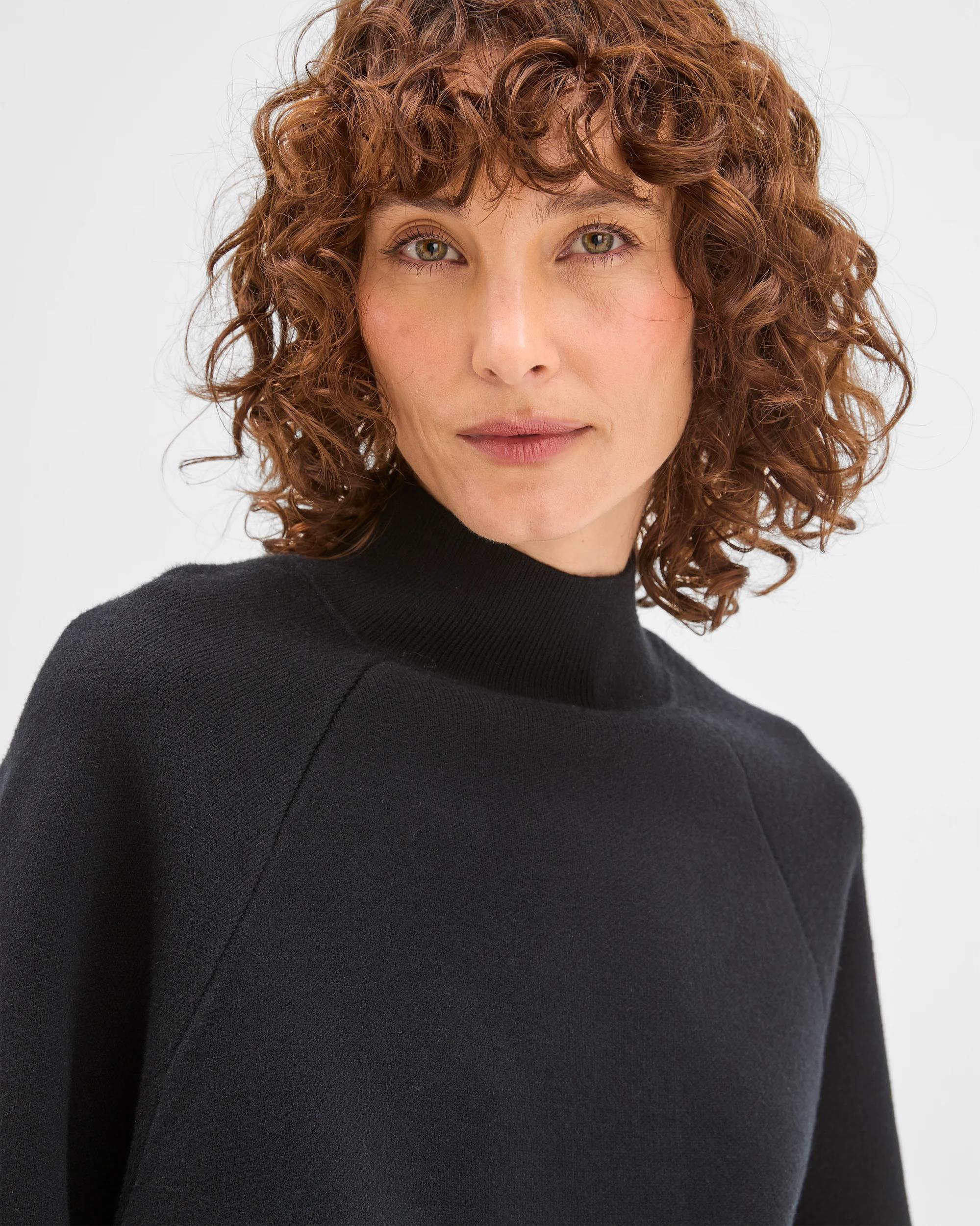 5 Preview Raglan Detail High Neck Jumper BLACK, 5 of 6