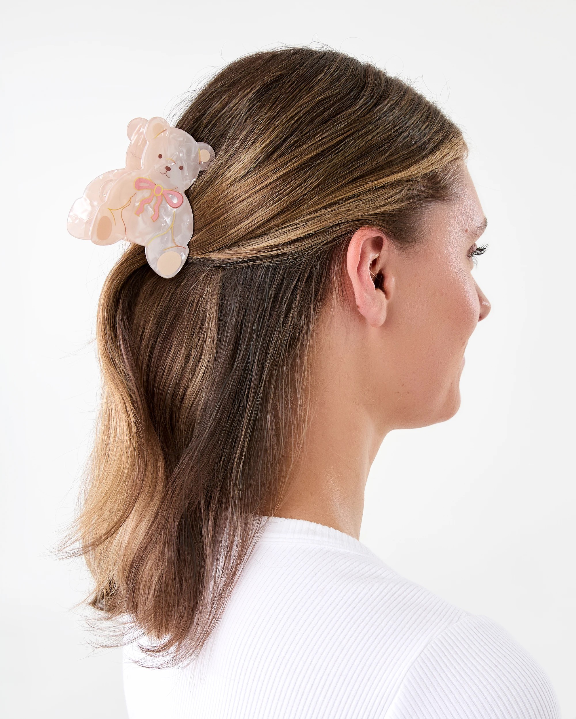 3 White Novelty Teddy Claw Hair Clip, 3 of 4