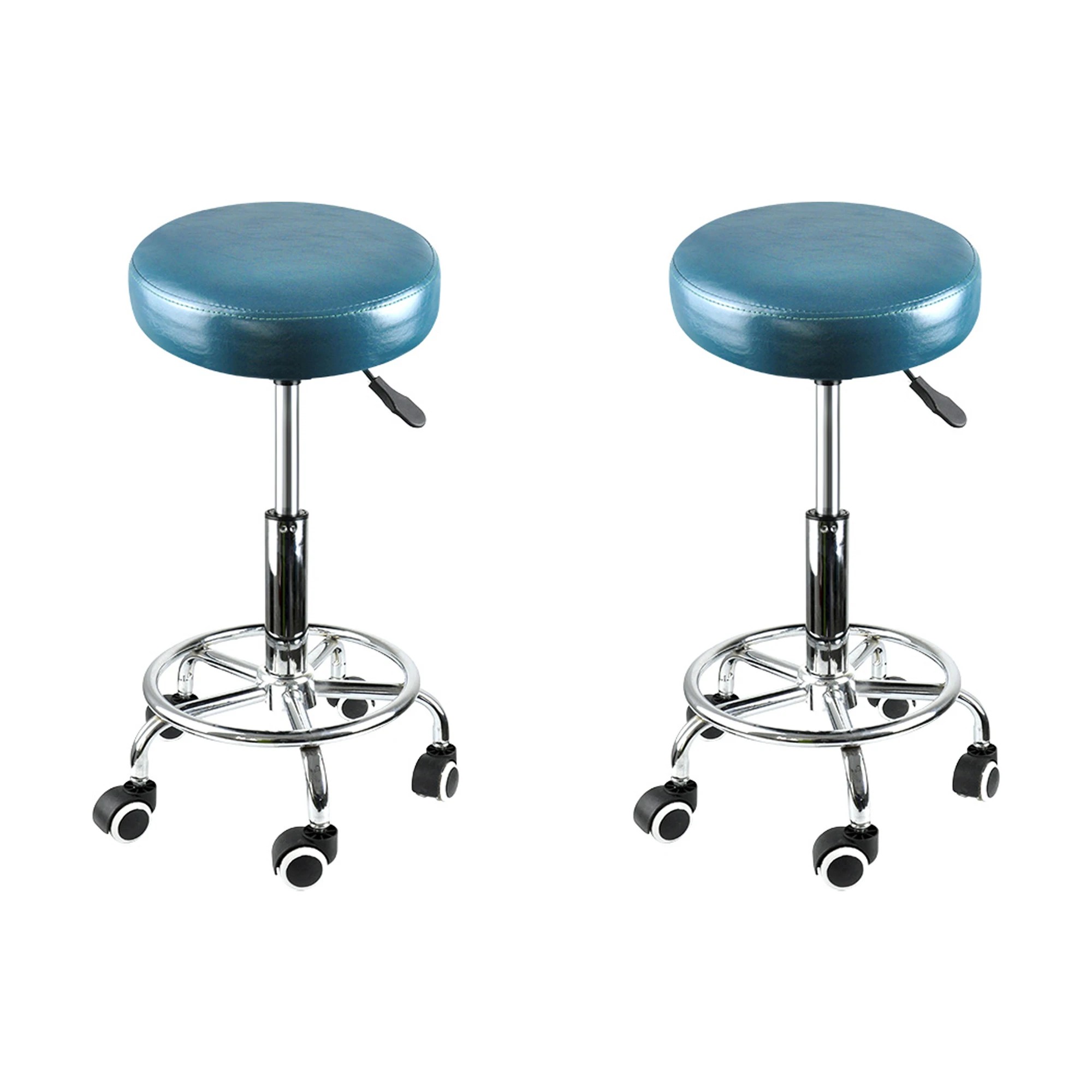 1 Levede 2x Salon Stool Teal, 1 of 6