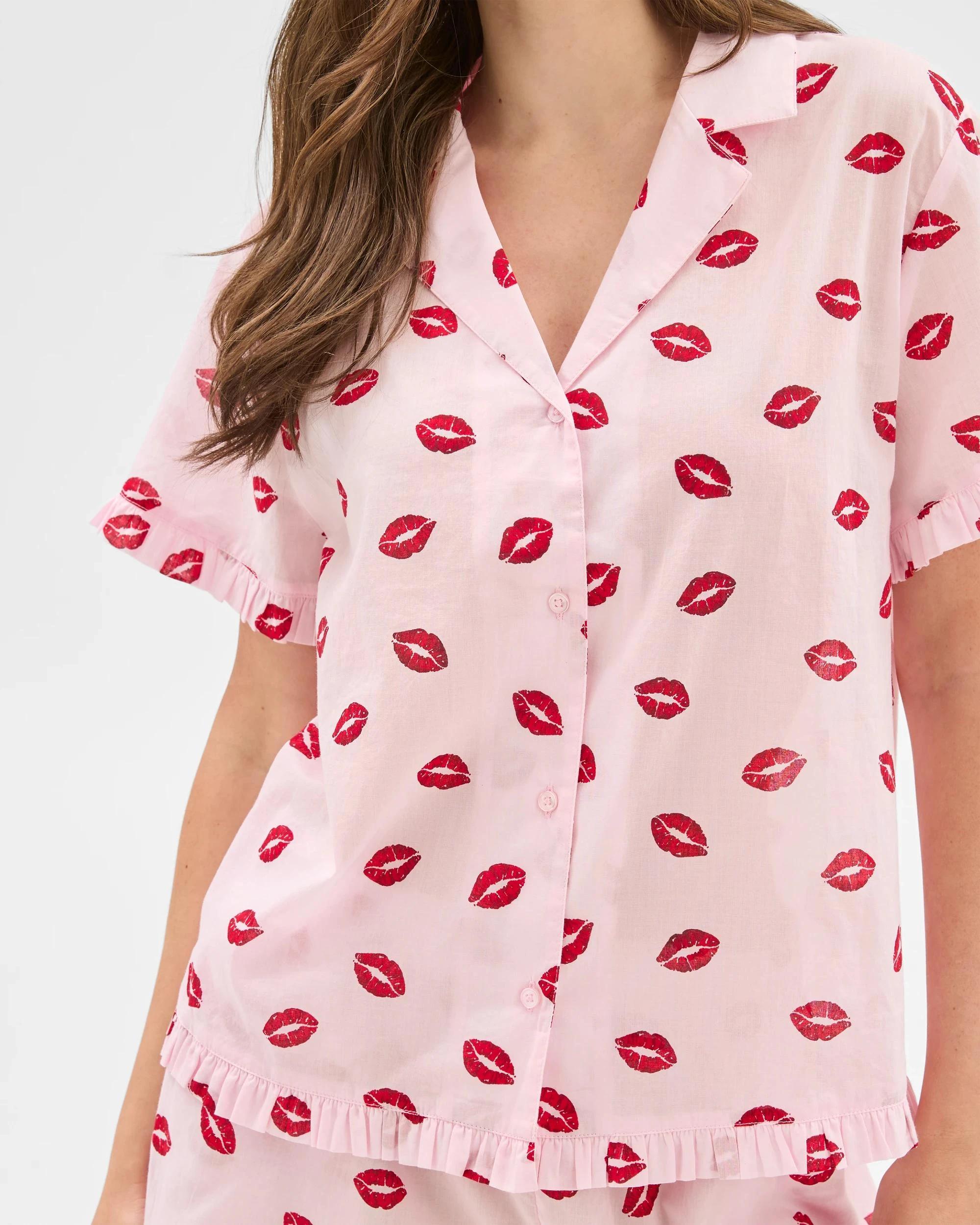 4 Target Woven Frill Pyjama Sleep Set LIPS, 4 of 6