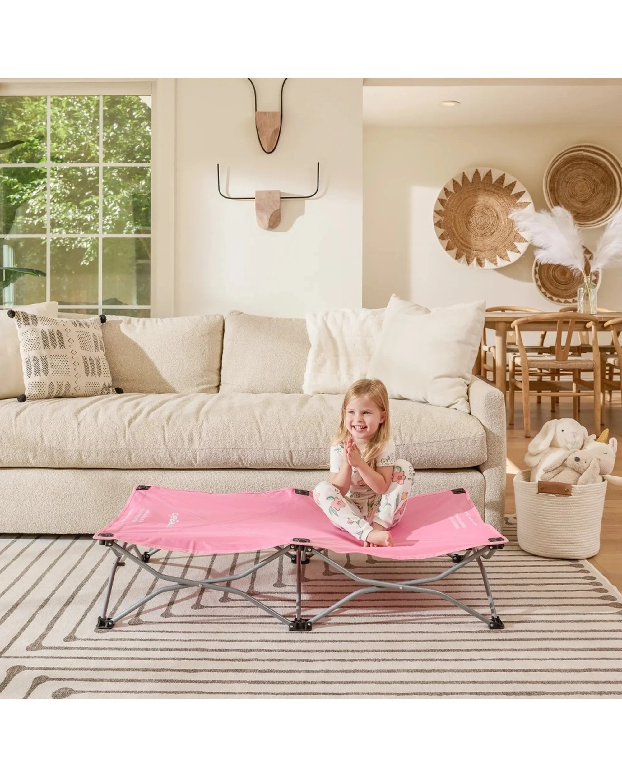2 Regalo Baby Toddler Travel Bed Portable Foldable Portable Design - Pink, 2 of 7