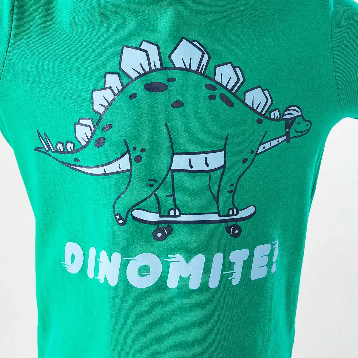 4 Long Sleeve Print T-shirt Lush Dino, 4 of 8
