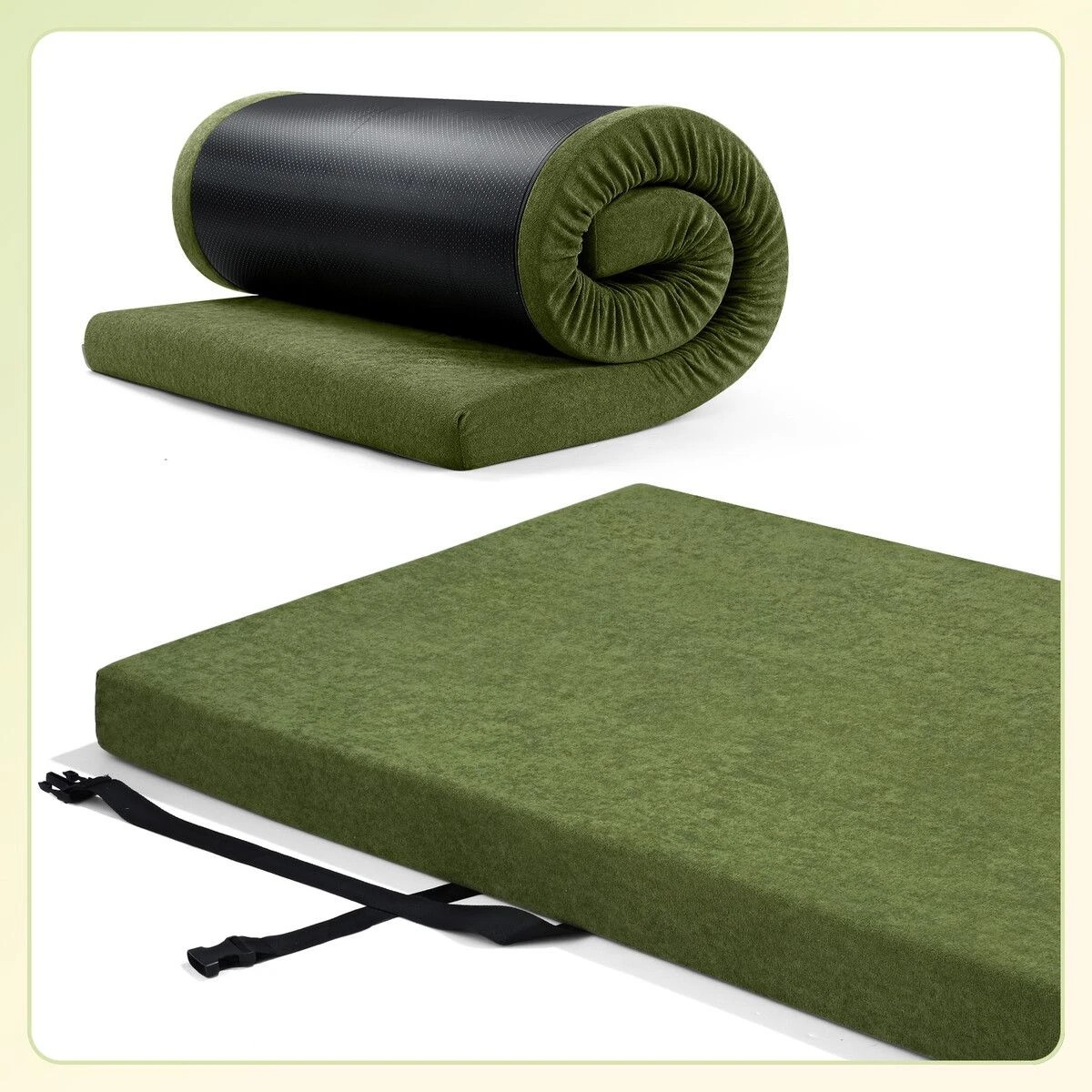 5 OGL Single Foam Mattress Camping Floor Cushion Mat Portable Green, 5 of 6