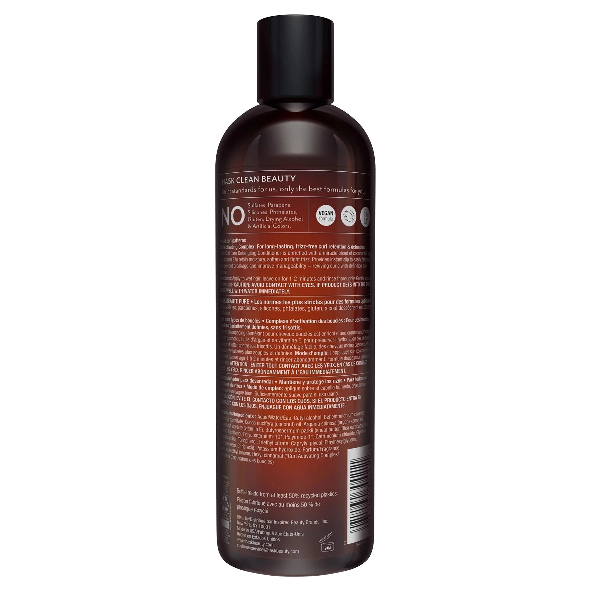 3 Hask Curl Care Detangling Conditioner, Coconut Oil Argan Oil Vitamin E and Curl Activating Complex - 355ml - Multi, 3 of 10