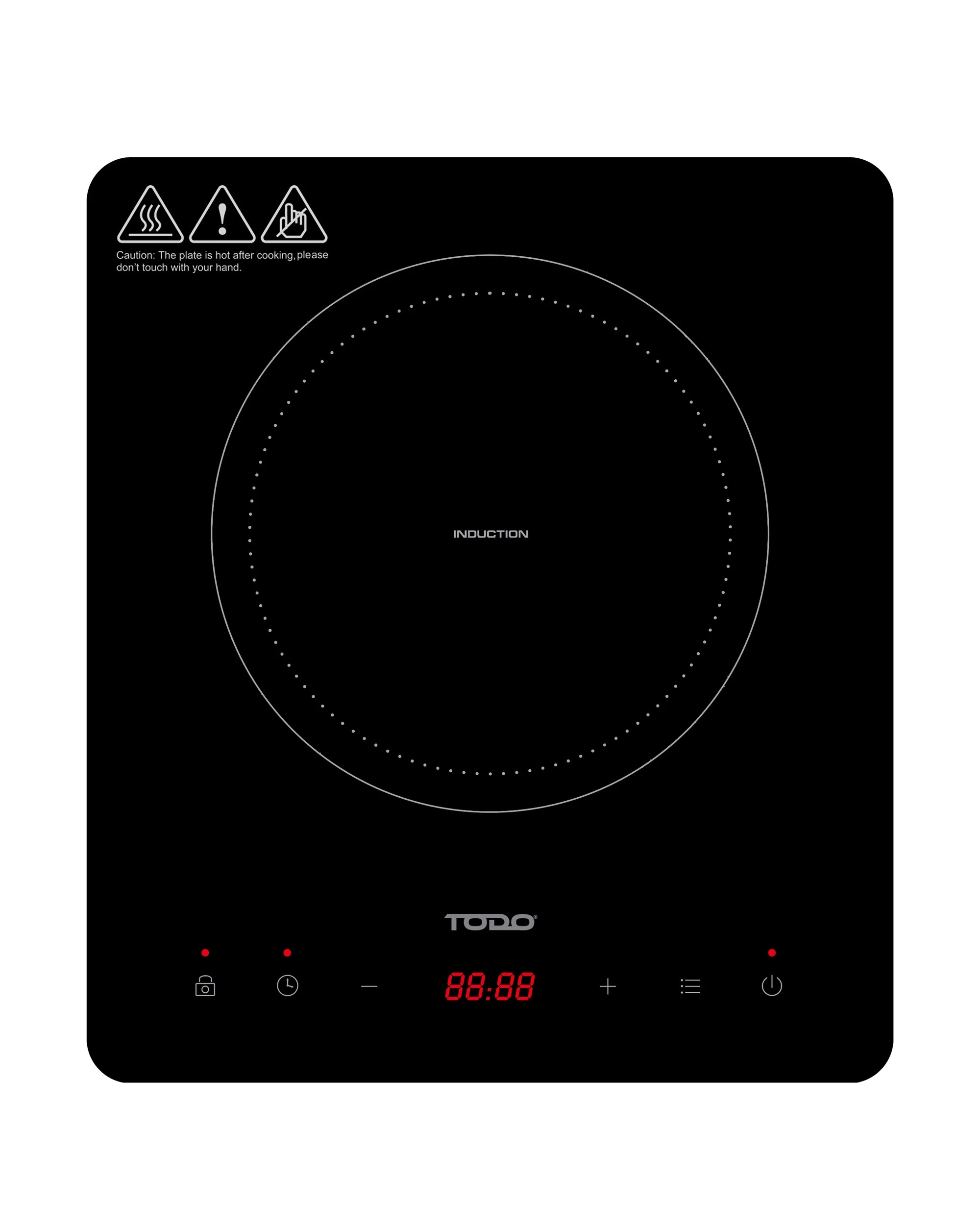 2 TODO 2000W Induction Electric Cooktop Hotplate Tempered Crystal Glass Touch Control, 2 of 3