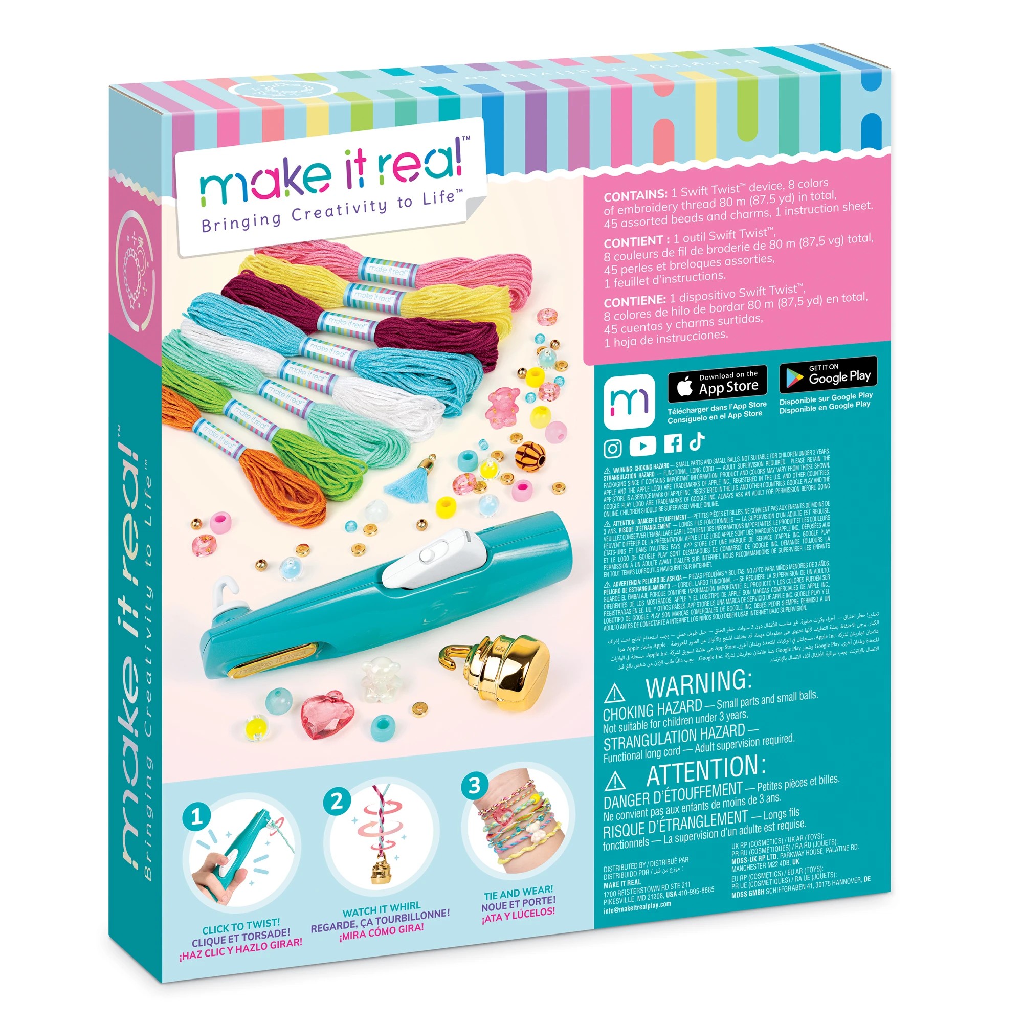 4 55 Piece Make It Real Swift Twist Bracelet Maker, 4 of 4