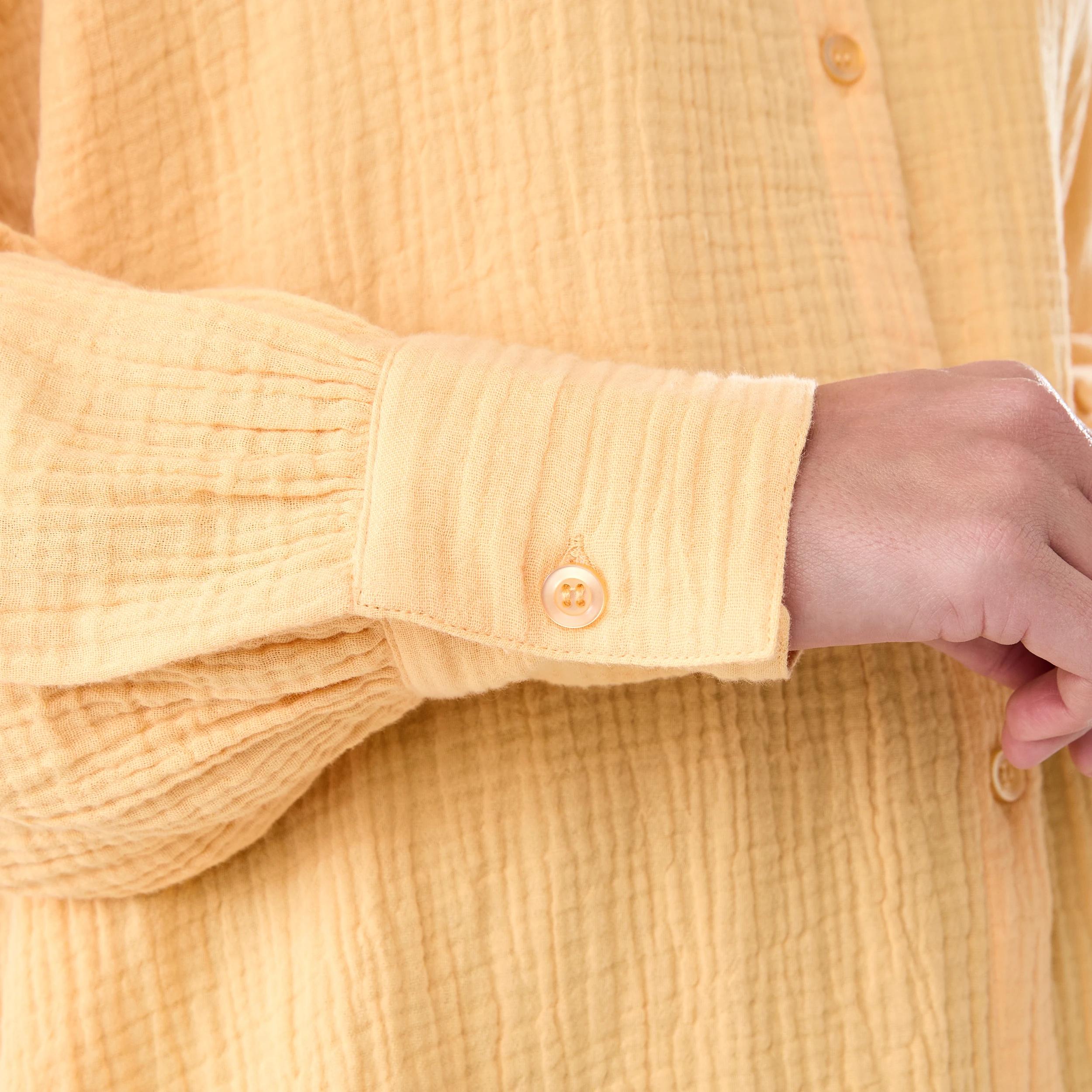 7 Long Sleeve Double Cloth Shirt Papaya, 7 of 7