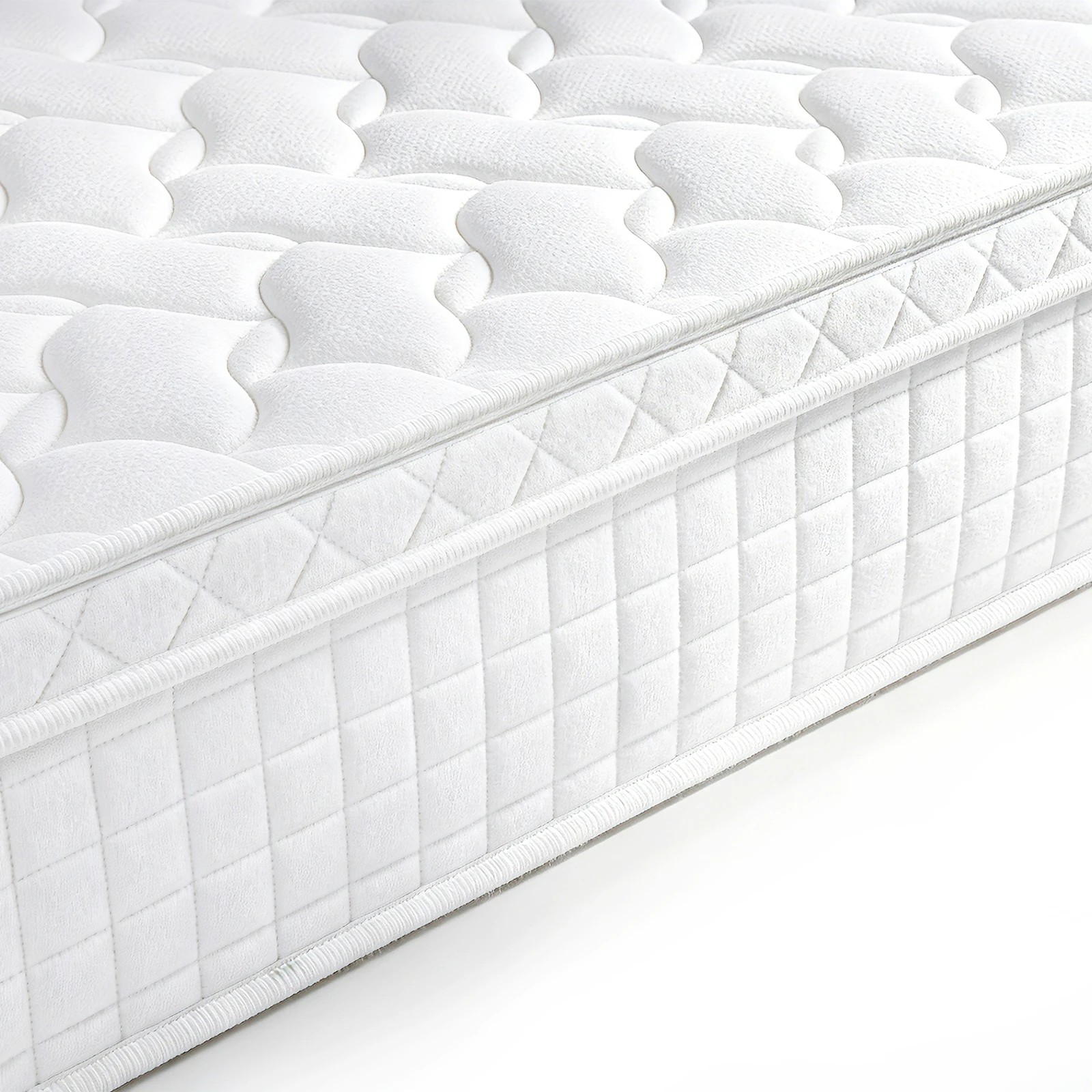 6 Advwin 34CM Hybrid Mattress with Memory Foam & Individual Pocket Springs Double Size - White, 6 of 9