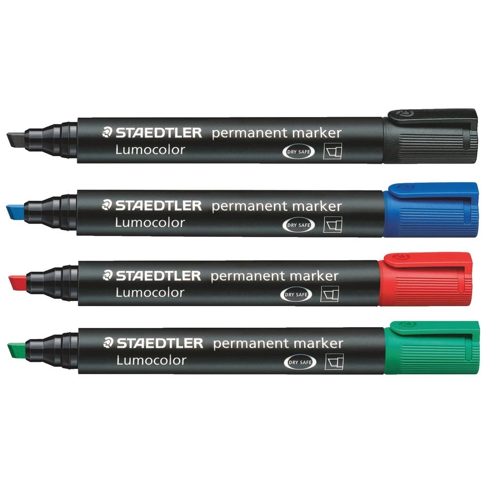 2 Staedtler Lumocolor 350 Permanent Marker Assorted 4 Pack, 2 of 6