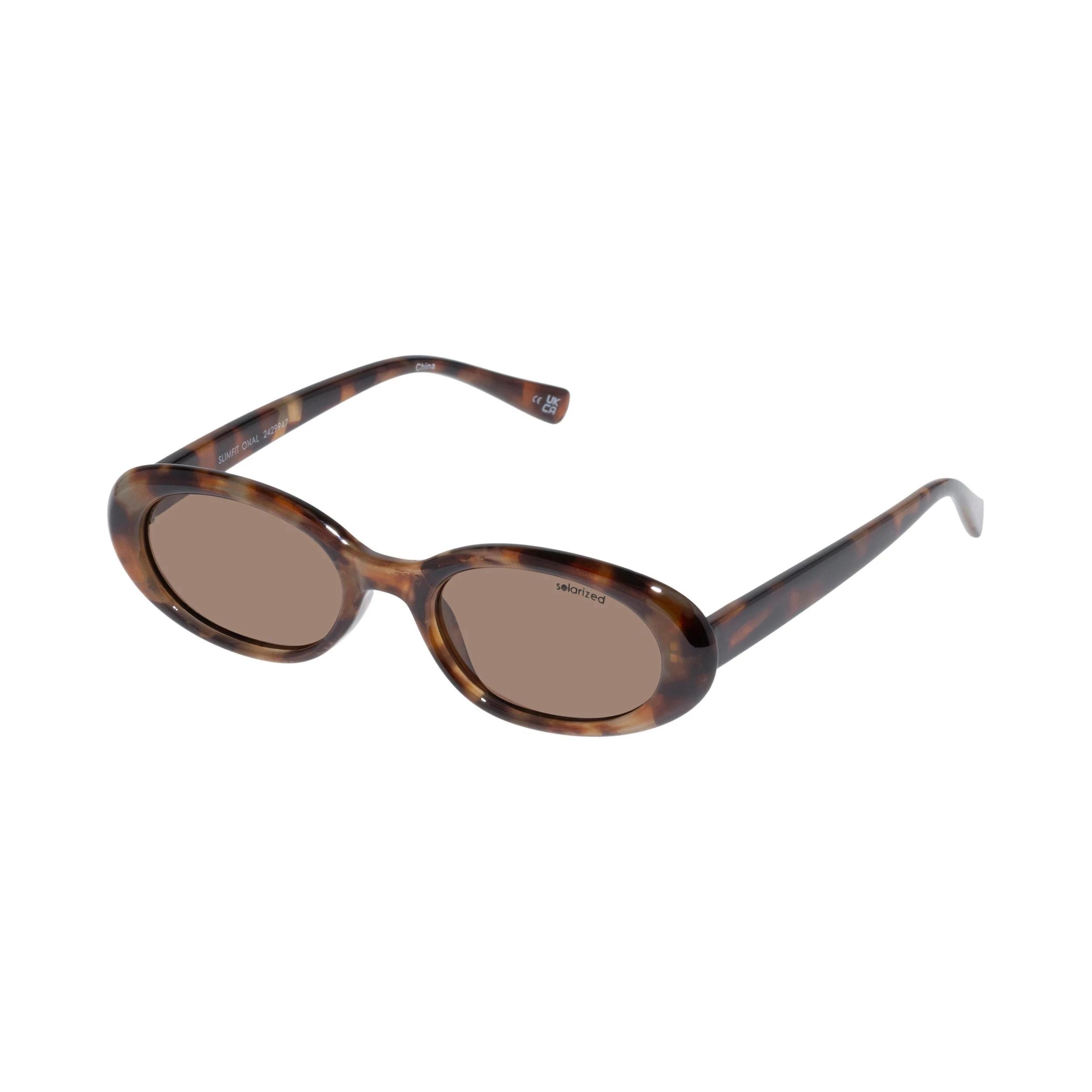 1 SOLARIZED® Slim Fit Oval Sunglasses TORTOISESHELL, 1 of 2