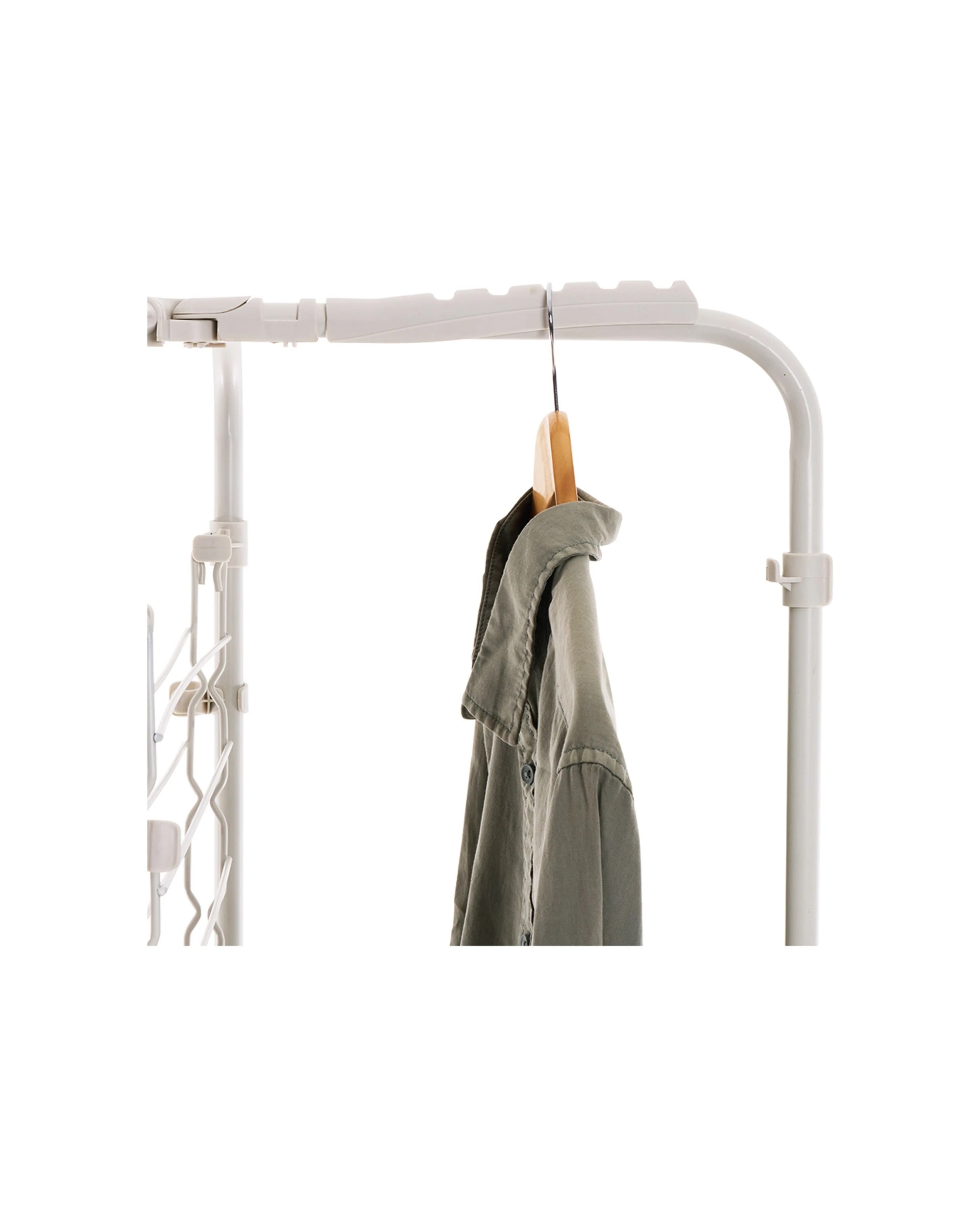 2 HILLS 19M 3 Tier Double Decker Mobile Tower Clothes Airer 60 Hooks Space Saving
 - white, 2 of 9