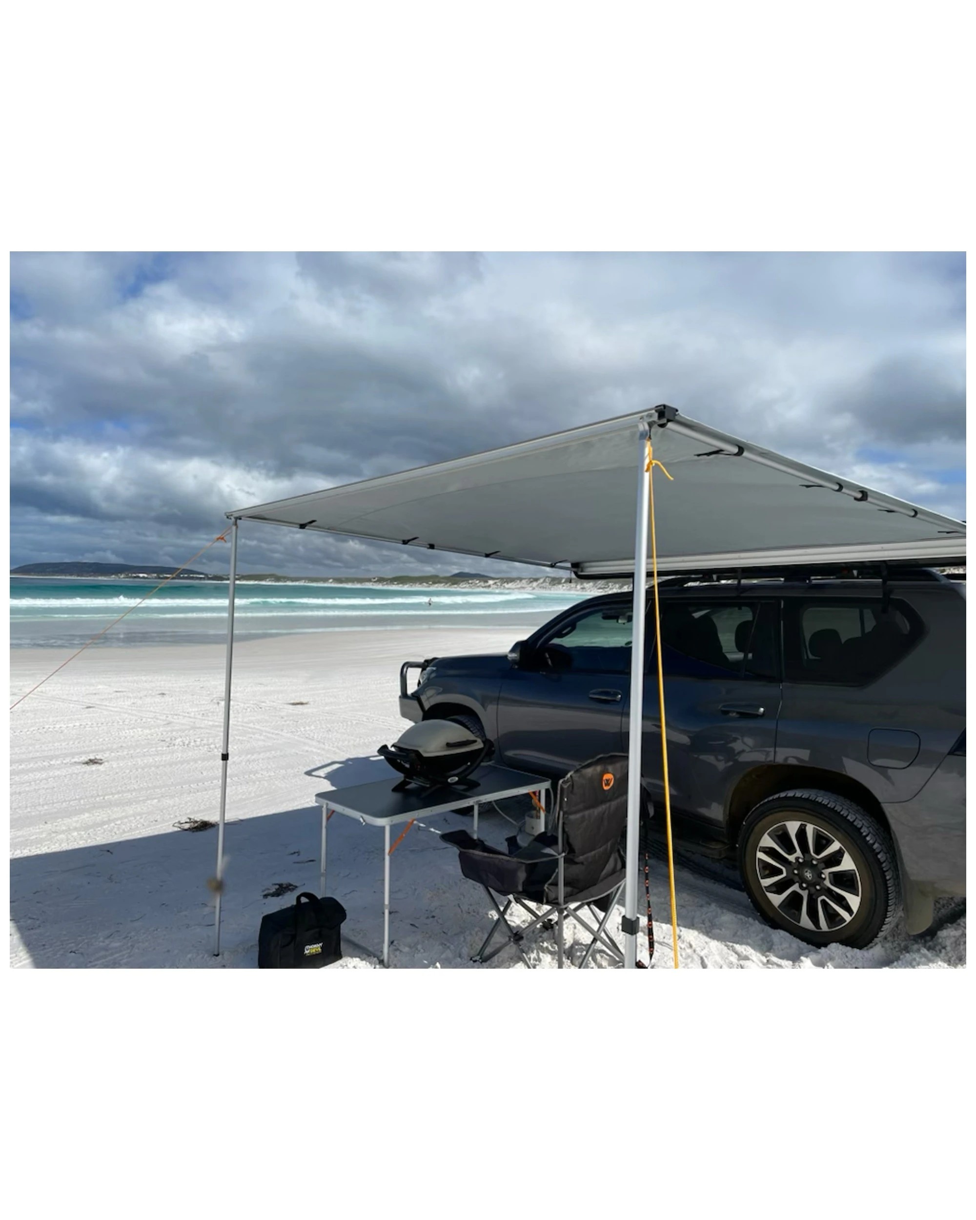 3 Wildtrak Evo 250 Deluxe 2.5x2.5m 4WD Side Awning 600D Canvas UV Protection - Grey, 3 of 3