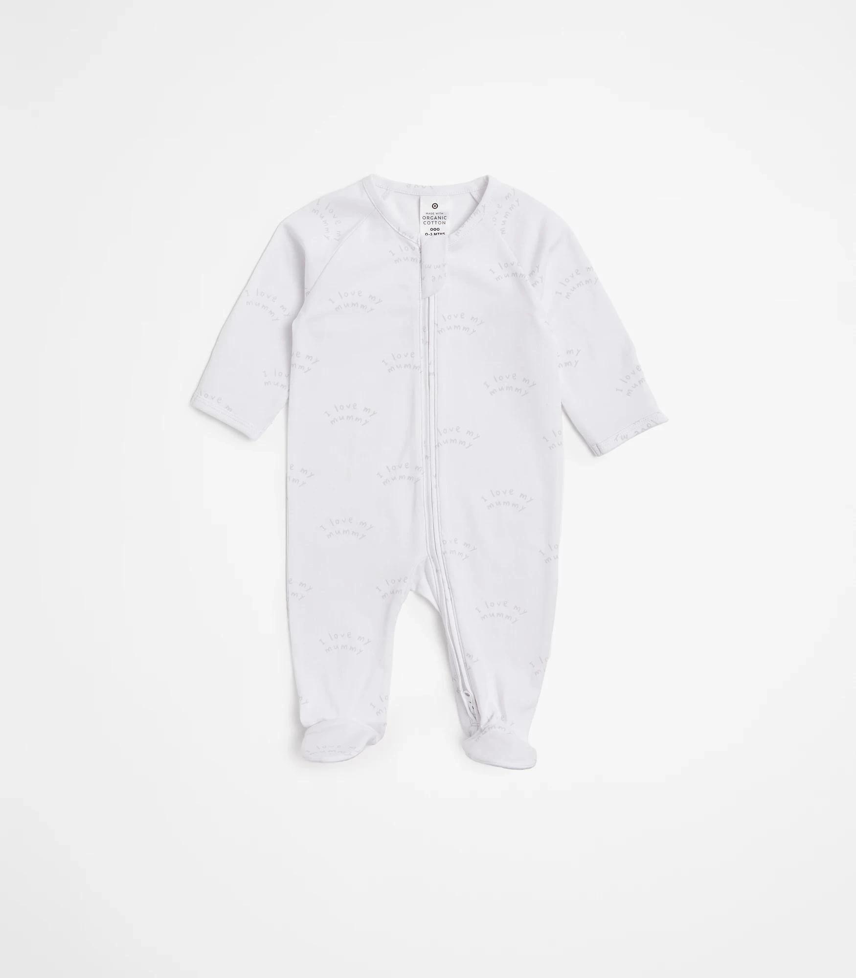 1 Target Baby Organic Cotton Print Zip Coverall I LOVE MY MUMMY, 1 of 3