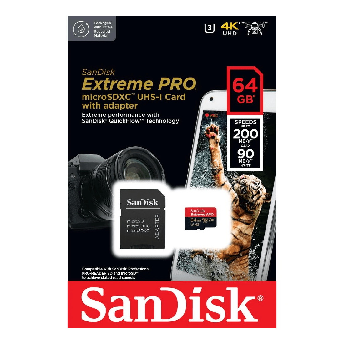 3 SanDisk 64GB Extreme Pro microSDXC Memory Card, 3 of 4