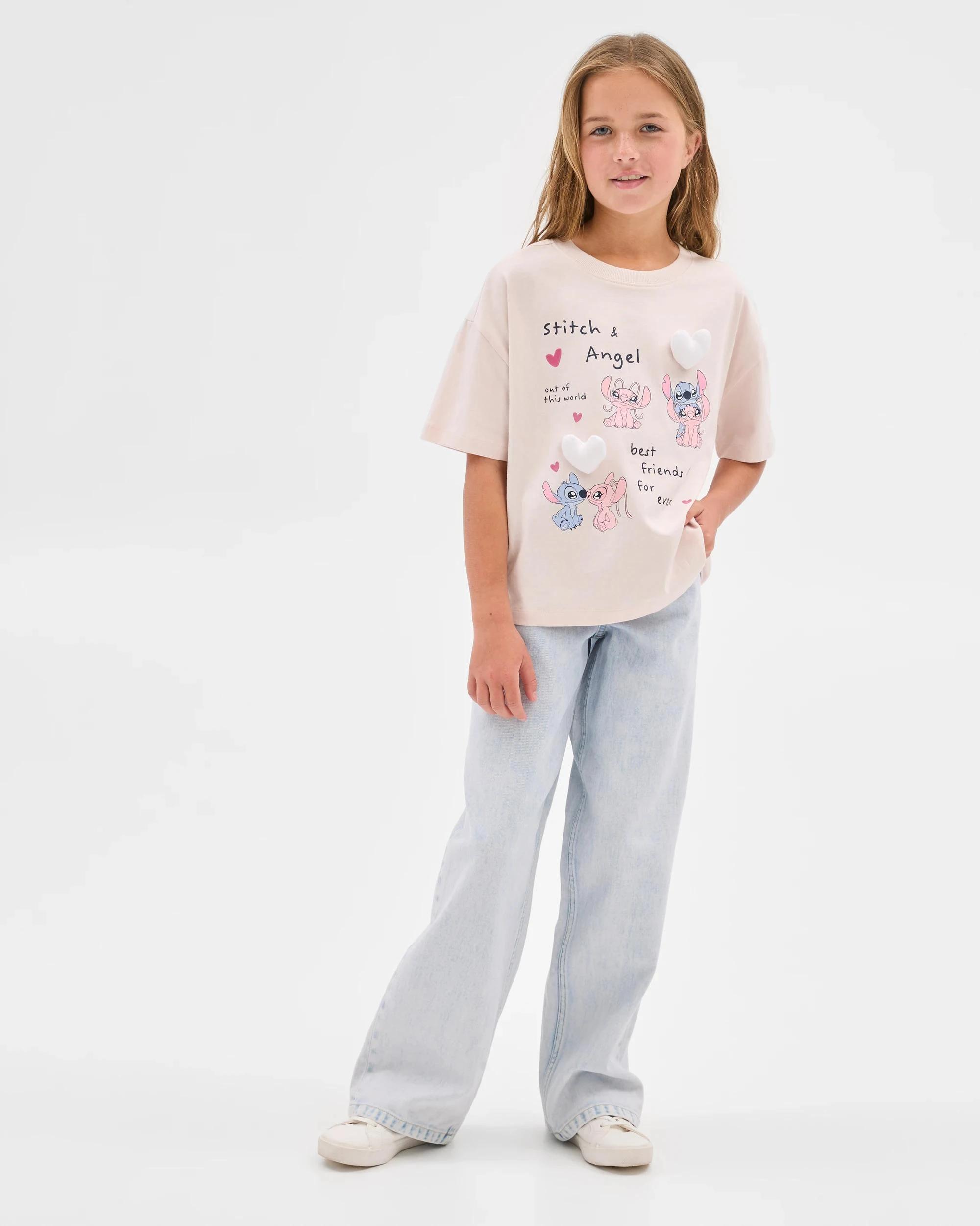 2 Disney Lilo & Stitch Australian Cotton T-Shirt STITCH & ANGEL/CREAM, 2 of 6