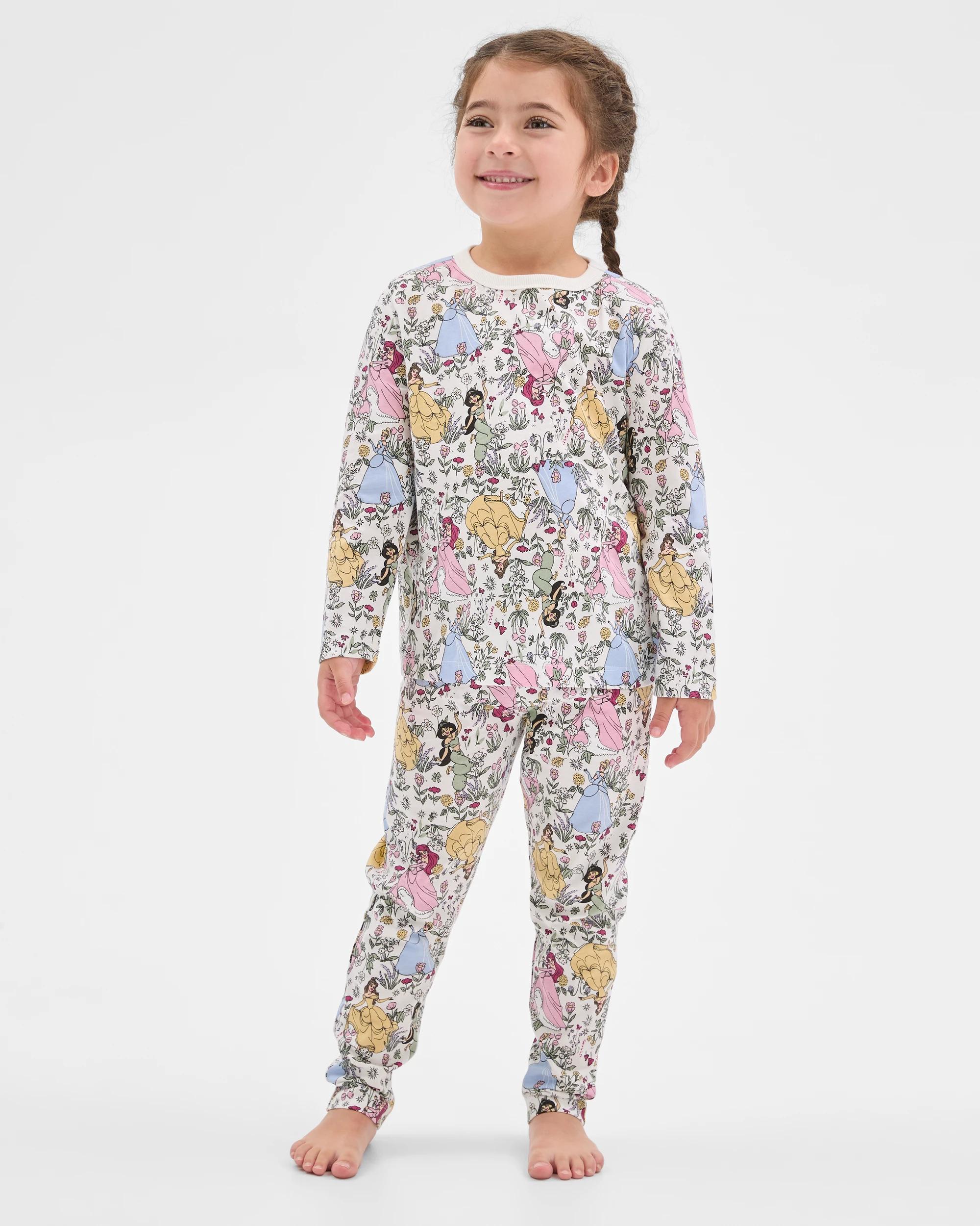 3 Disney Princess Australian Cotton Younger Girls Pyjama Set PRINCESSES, 3 of 8