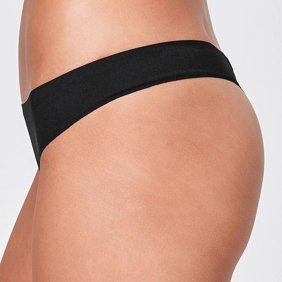 2 Target 2 Pack Bonded No Show G-String Briefs BLACK, 2 of 6