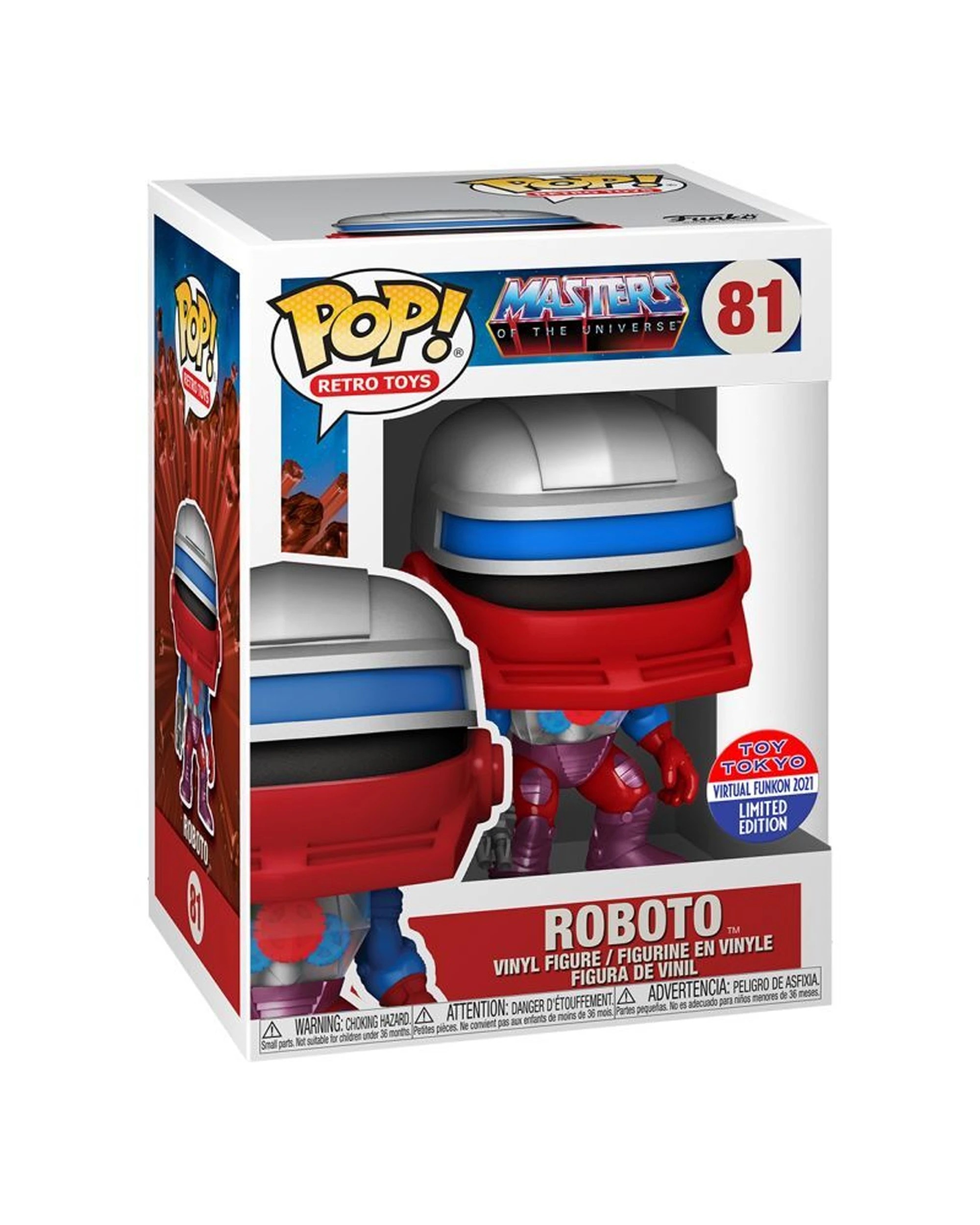 2 POP MotU - Roboto Pop SD21 RS Pop Vinyl Action Figure Collectible 10cm - Multi, 2 of 2