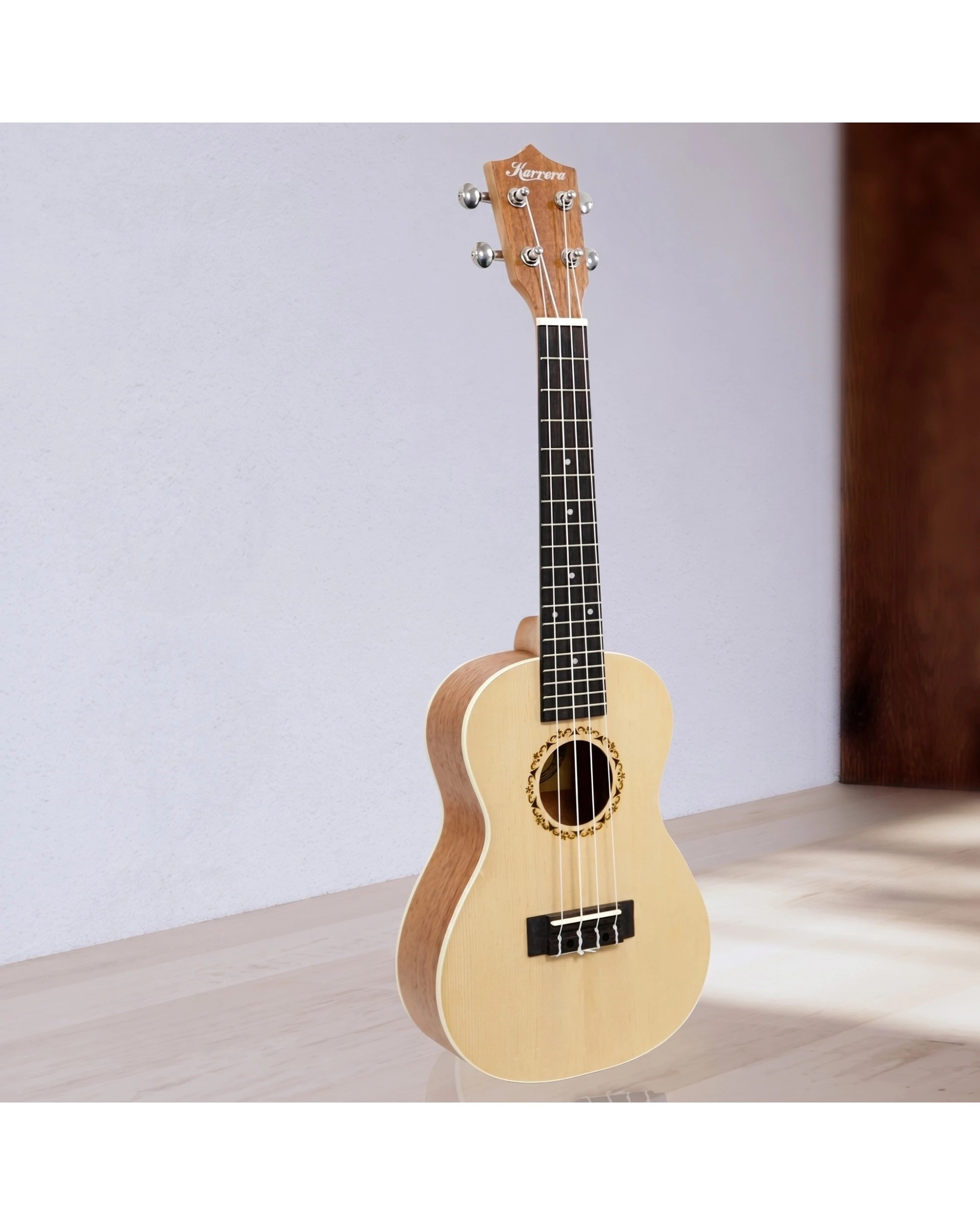 2 Karrera 23in Ukulele Natural - Natural, 2 of 7