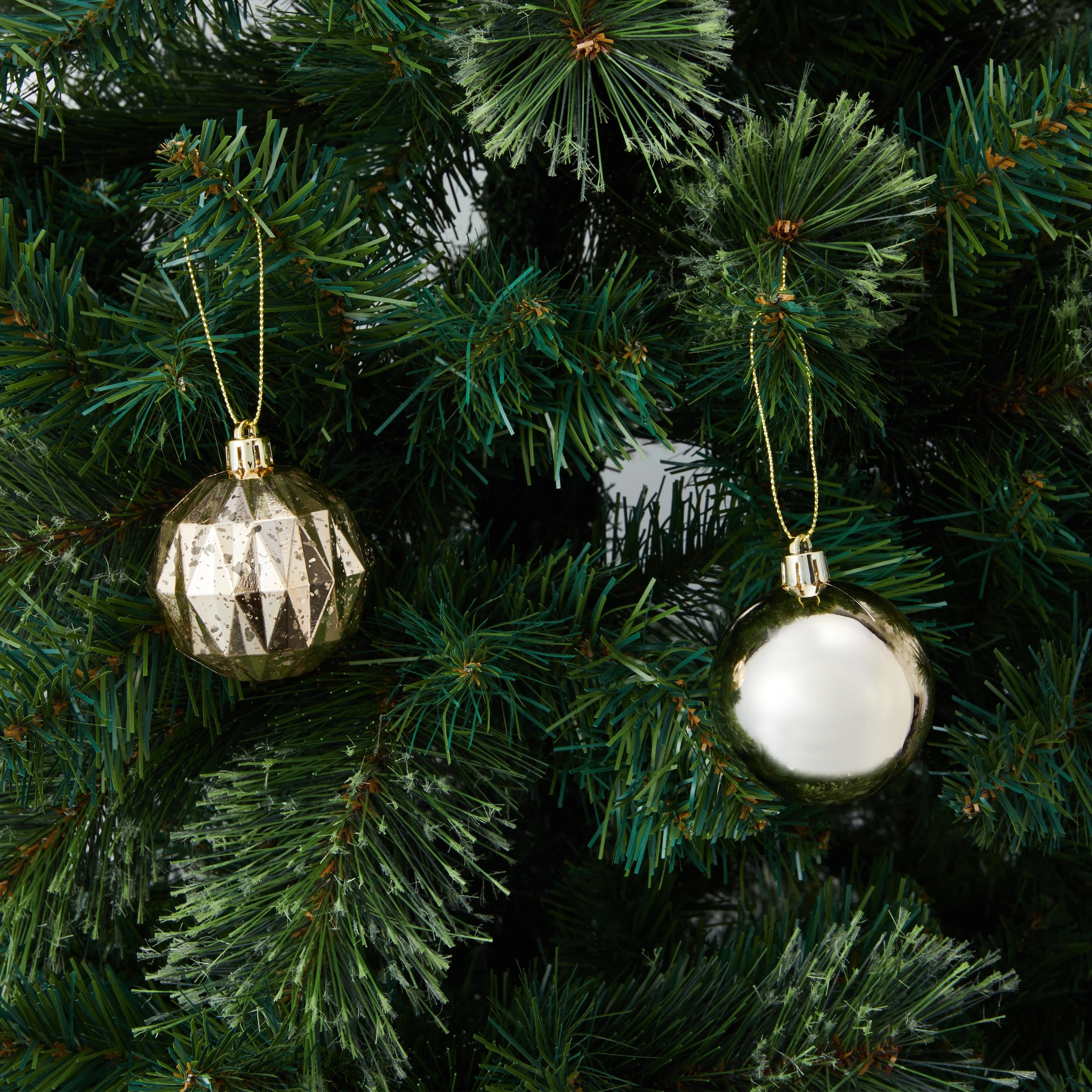 5 10 Pack 6cm Gold Look Baubles, 5 of 6
