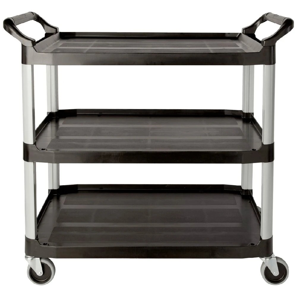 1 Rubbermaid Utility Cart Open Side 136kg Capacity Office Storage and Safety Accessories Trolleys Cleaning Carts, 1 of 3