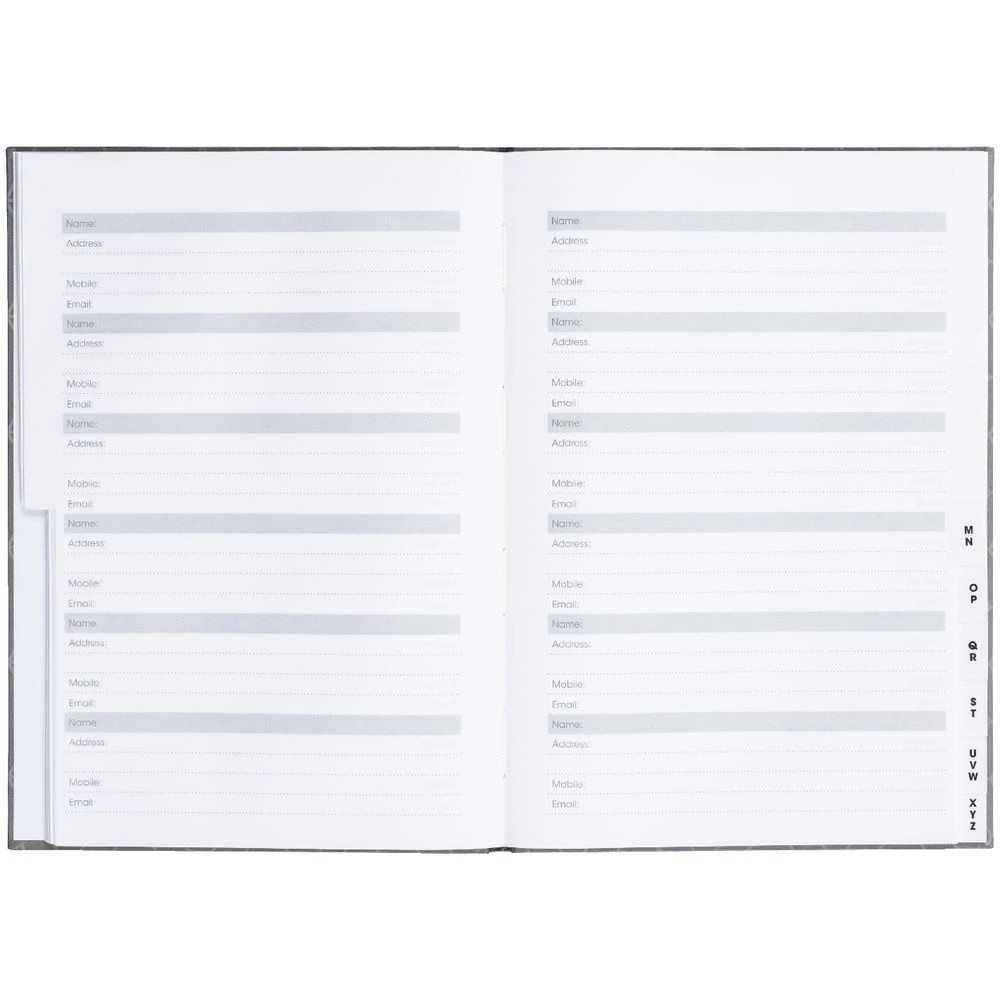3 J.Burrows A5 Address Book 144 Page Grey, 3 of 3