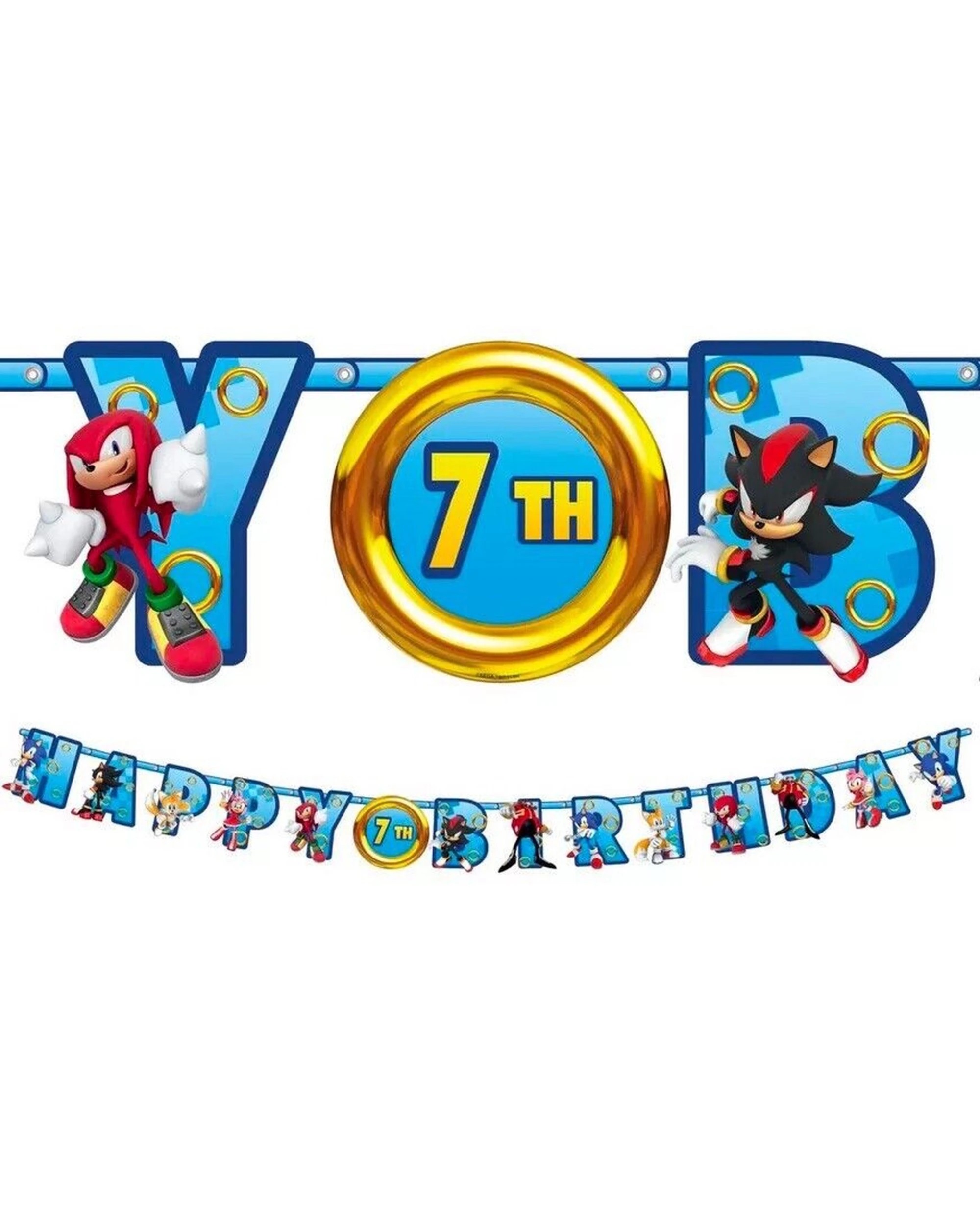 1 Sonic The Hedgehog Jumbo Add An Age Banner Kit - Multi, 1 of 1