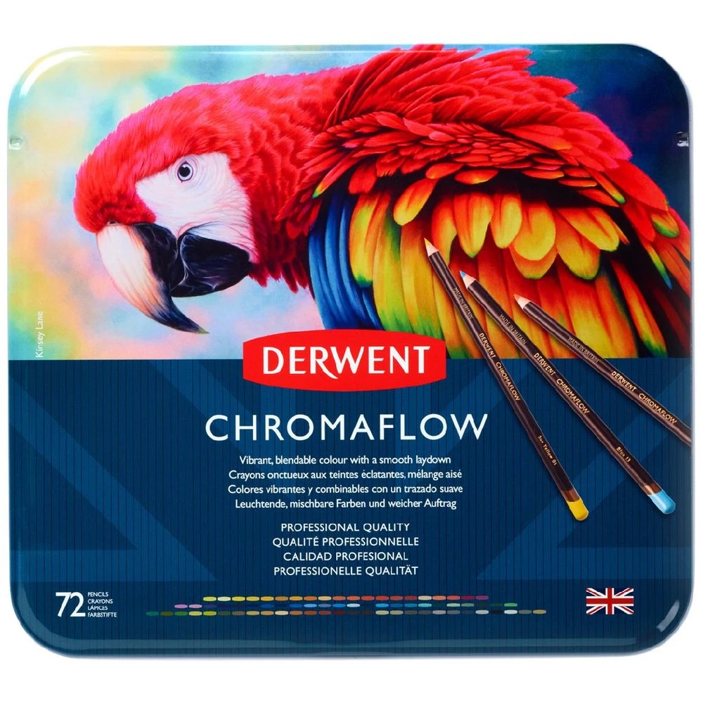 1 Derwent Chromaflow Coloured Pencils Tin 72 Pack, 1 of 10