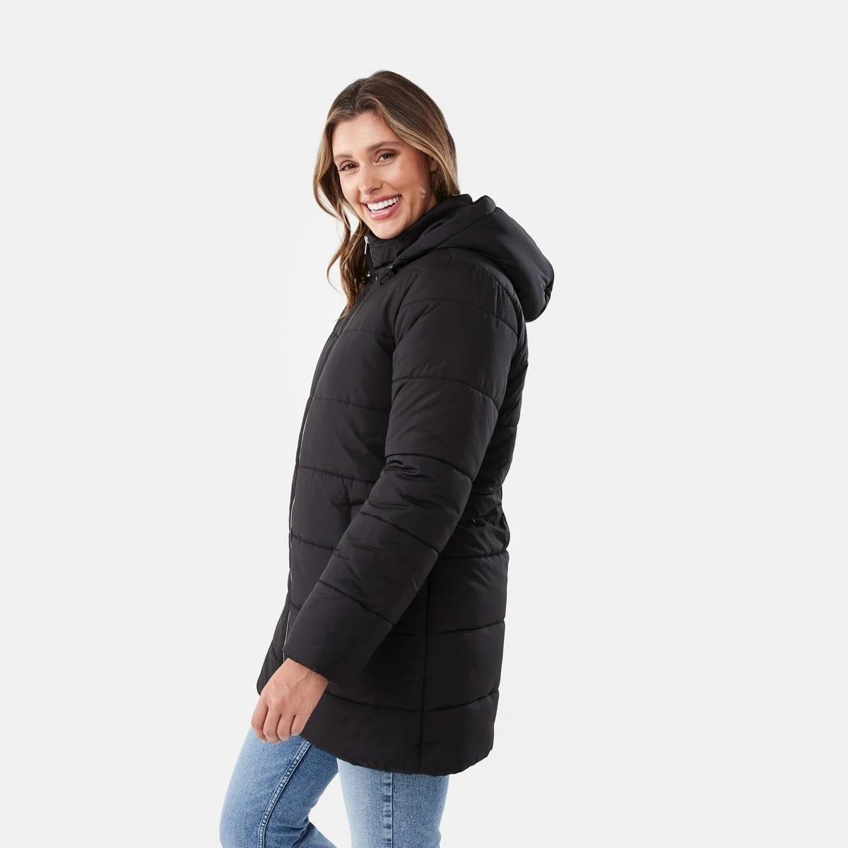 3 Mid Length Puffer Jacket Black, 3 of 7