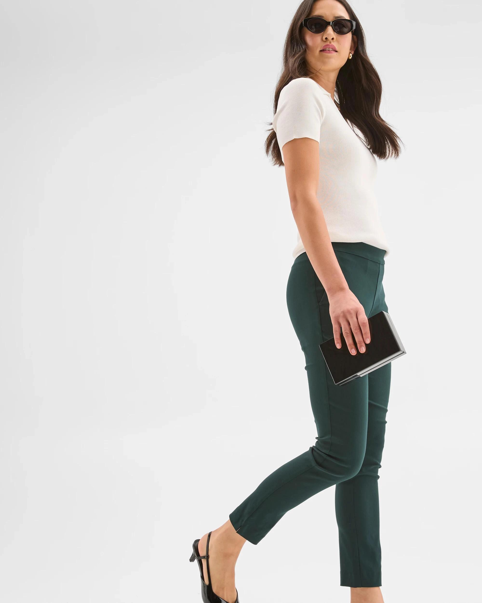 4 Preview Carrie Bengaline Ankle Length Pants MID JADE, 4 of 7