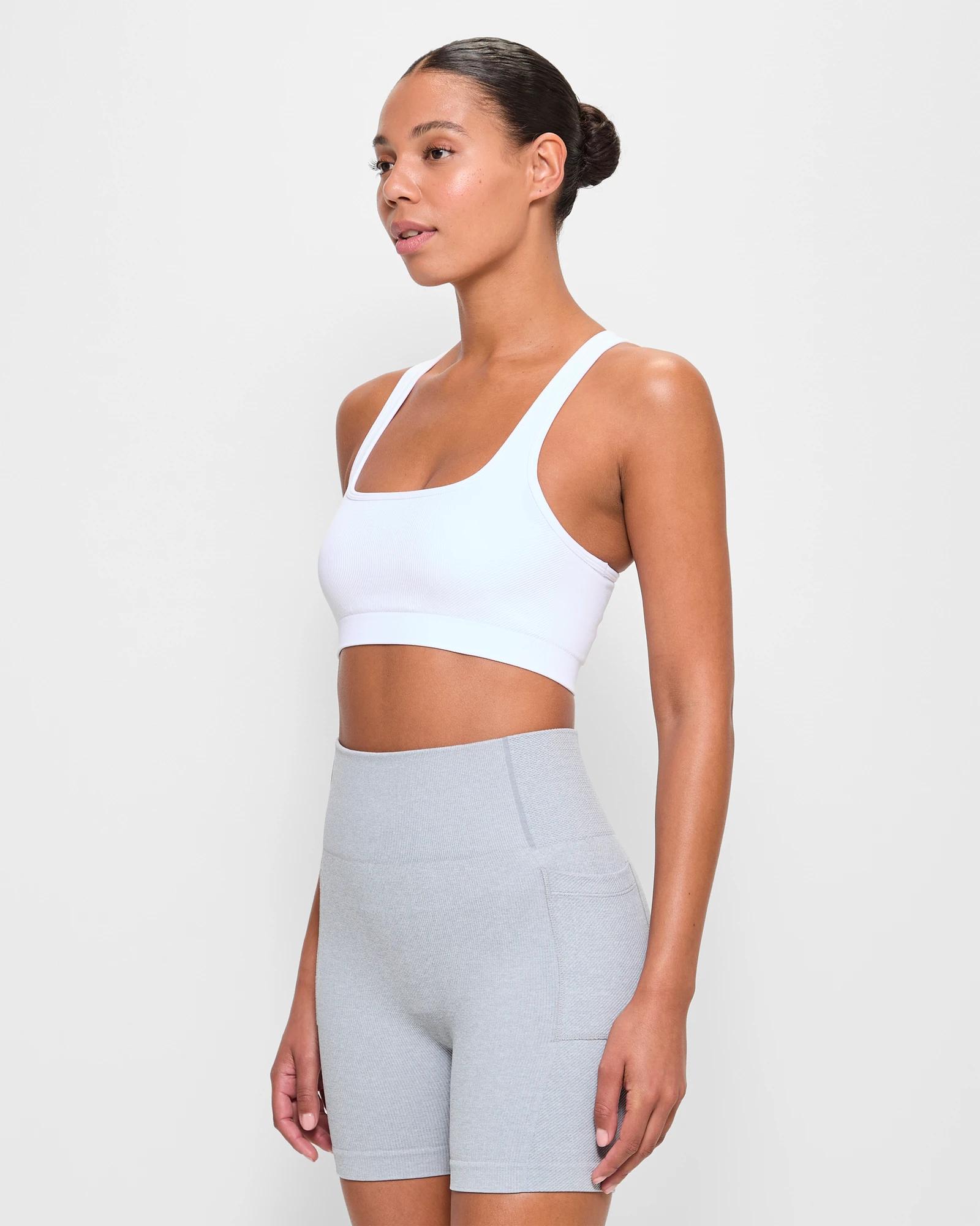 3 Target Active Harmony Strappy Seamfree Crop Top WHITE, 3 of 5
