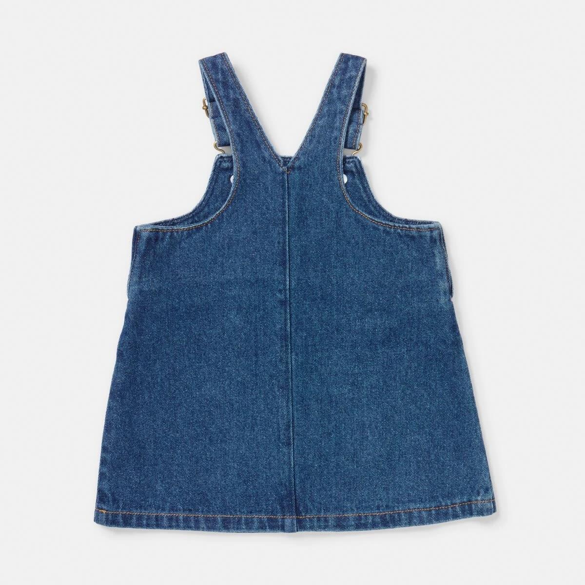 2 Pinafore Dress Mid Denim, 2 of 3