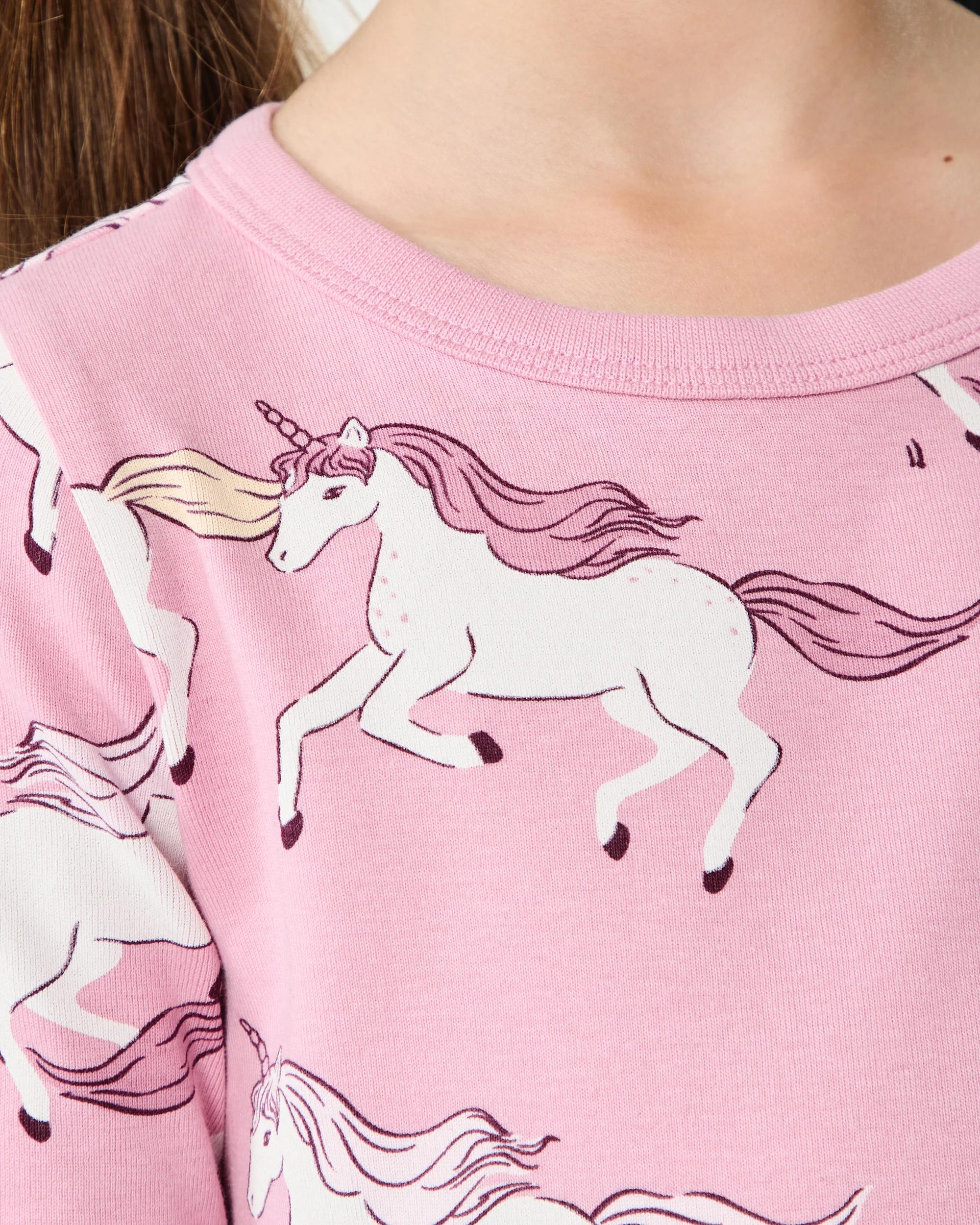 4 Ribbed Pyjama Set Pnk Uncrn, 4 of 6