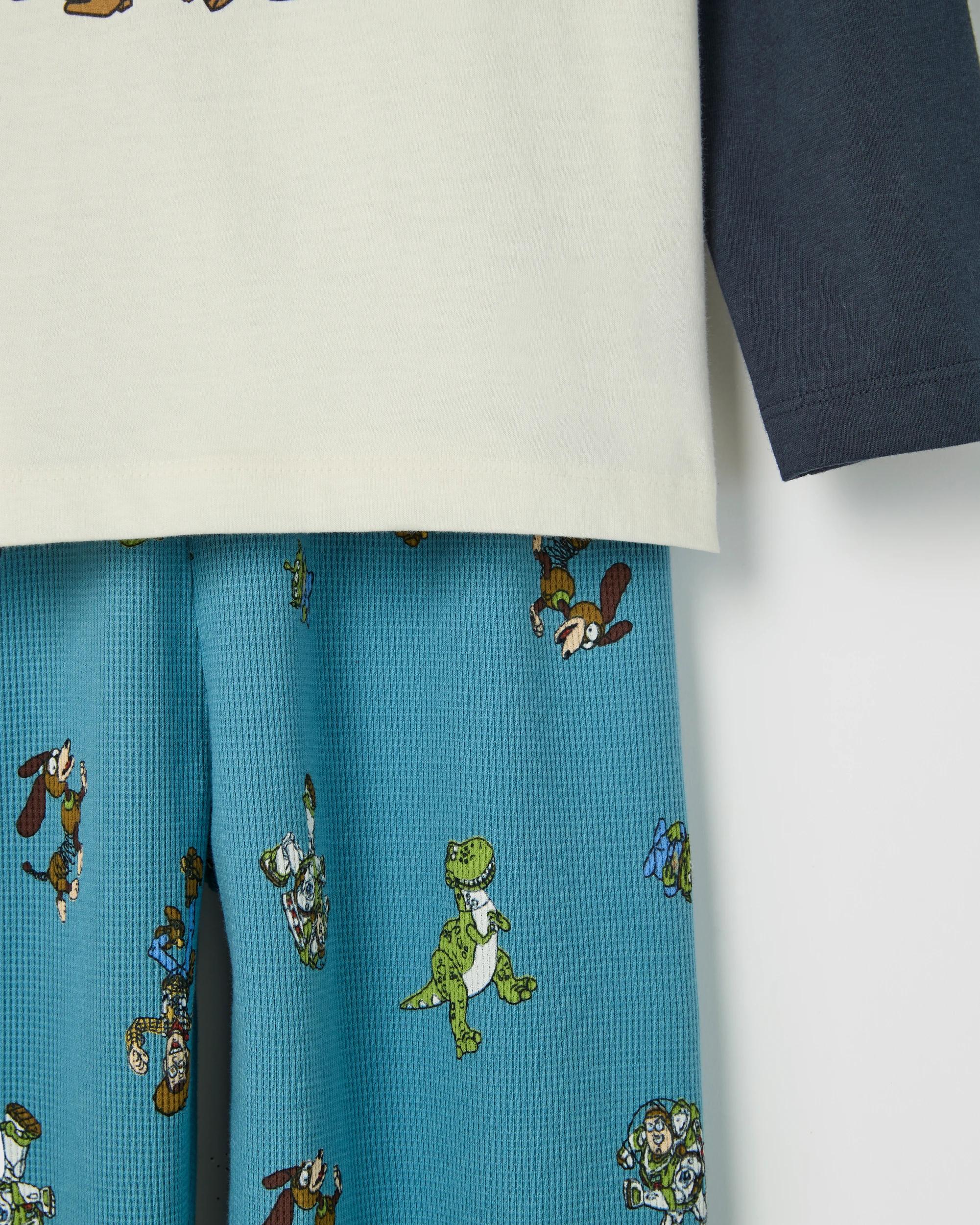 7 Disney Organic Cotton Younger Boys Jersey/Waffle Pyjama Set TOY STORY 4, 7 of 7
