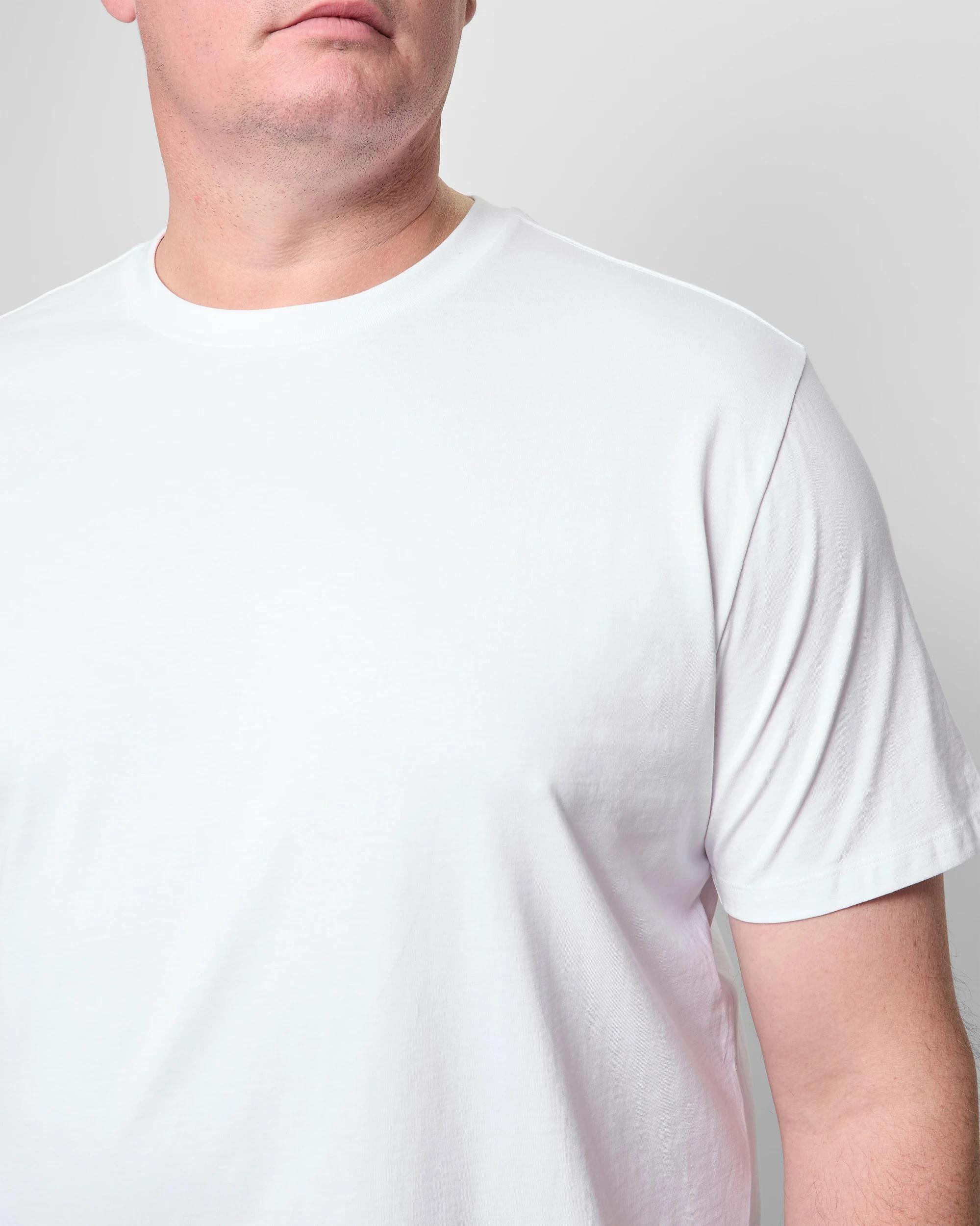 5 Target Man Plus Plus Size Australian Cotton Crew T-Shirt WHITE, 5 of 5