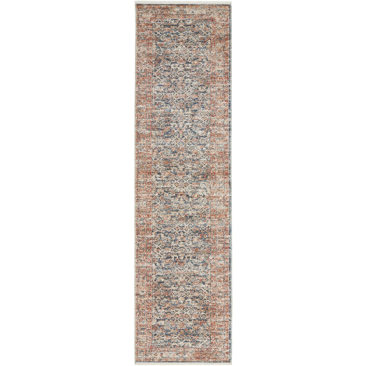 2 Common Ground Rugs Heirloom 12 370x80cm - Large Runner Power Loomed Pet Friendly Rug - Blue, 2 of 7